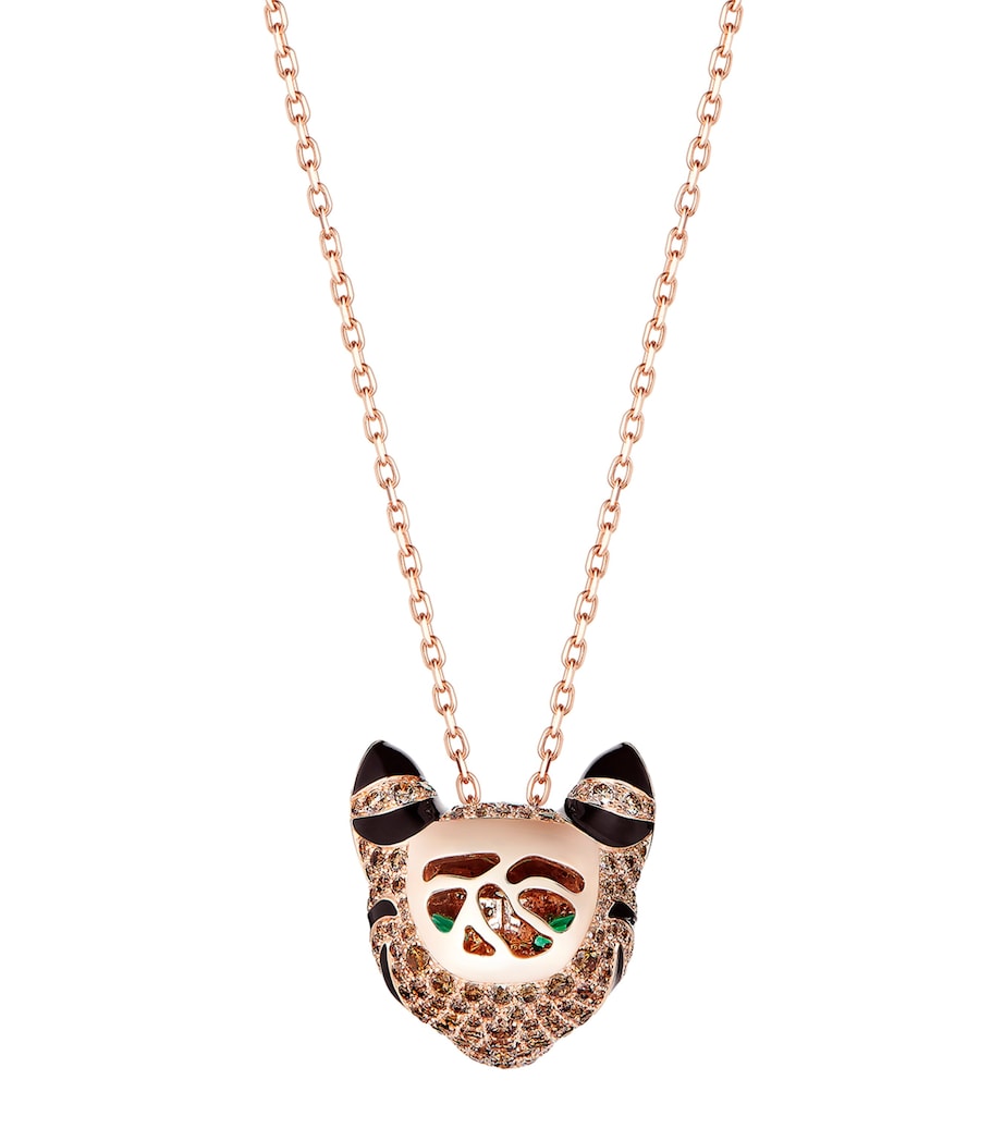 Rose Gold, Diamond and Emerald Animaux de Coll Necklace ROSE Image 4