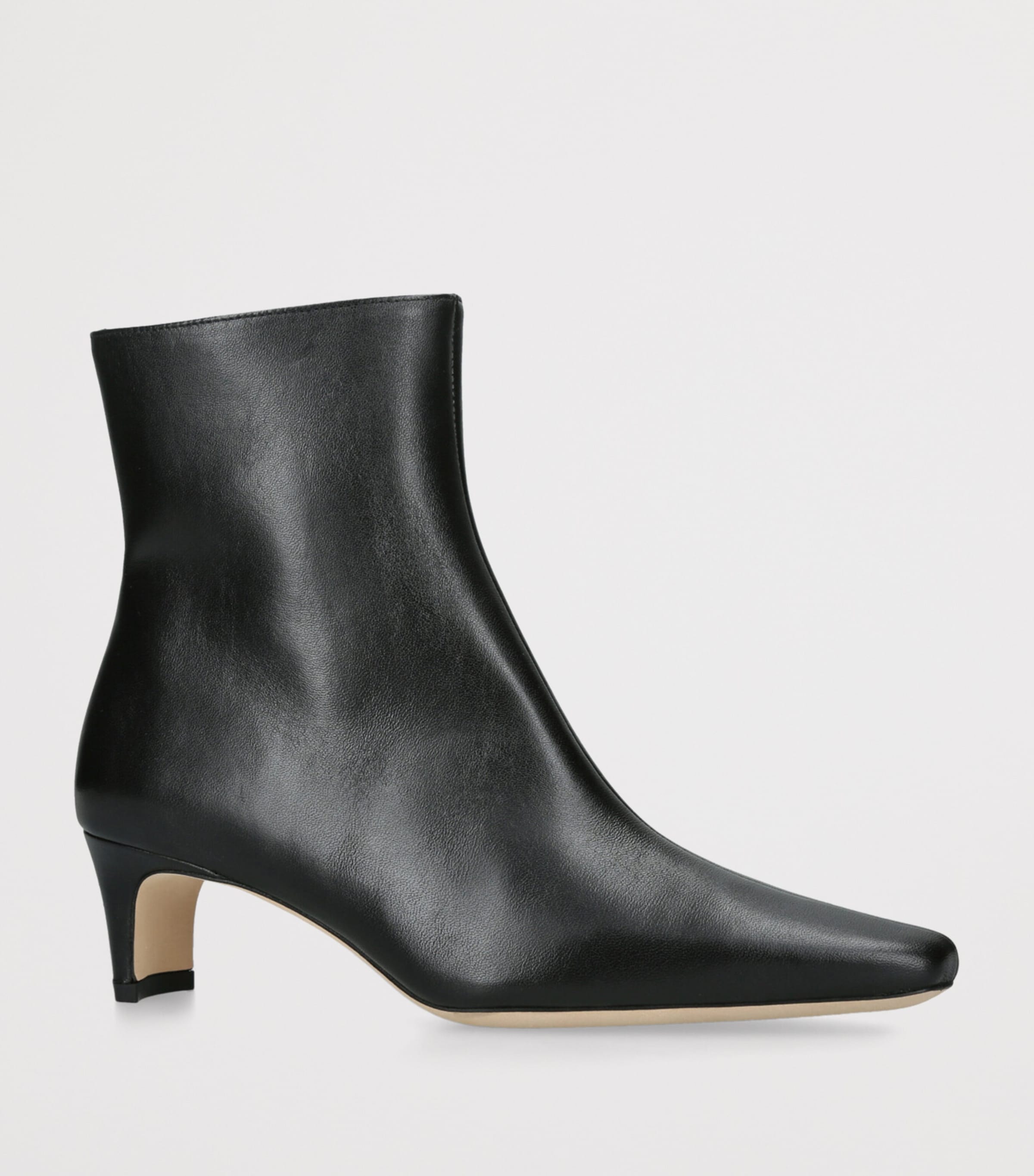 Leather Wally Ankle Boots 55 BLACK Image 3