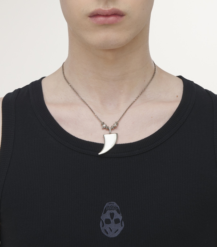McQueen Palladium-Plated Tiger Claw Pendant Necklace Image 3