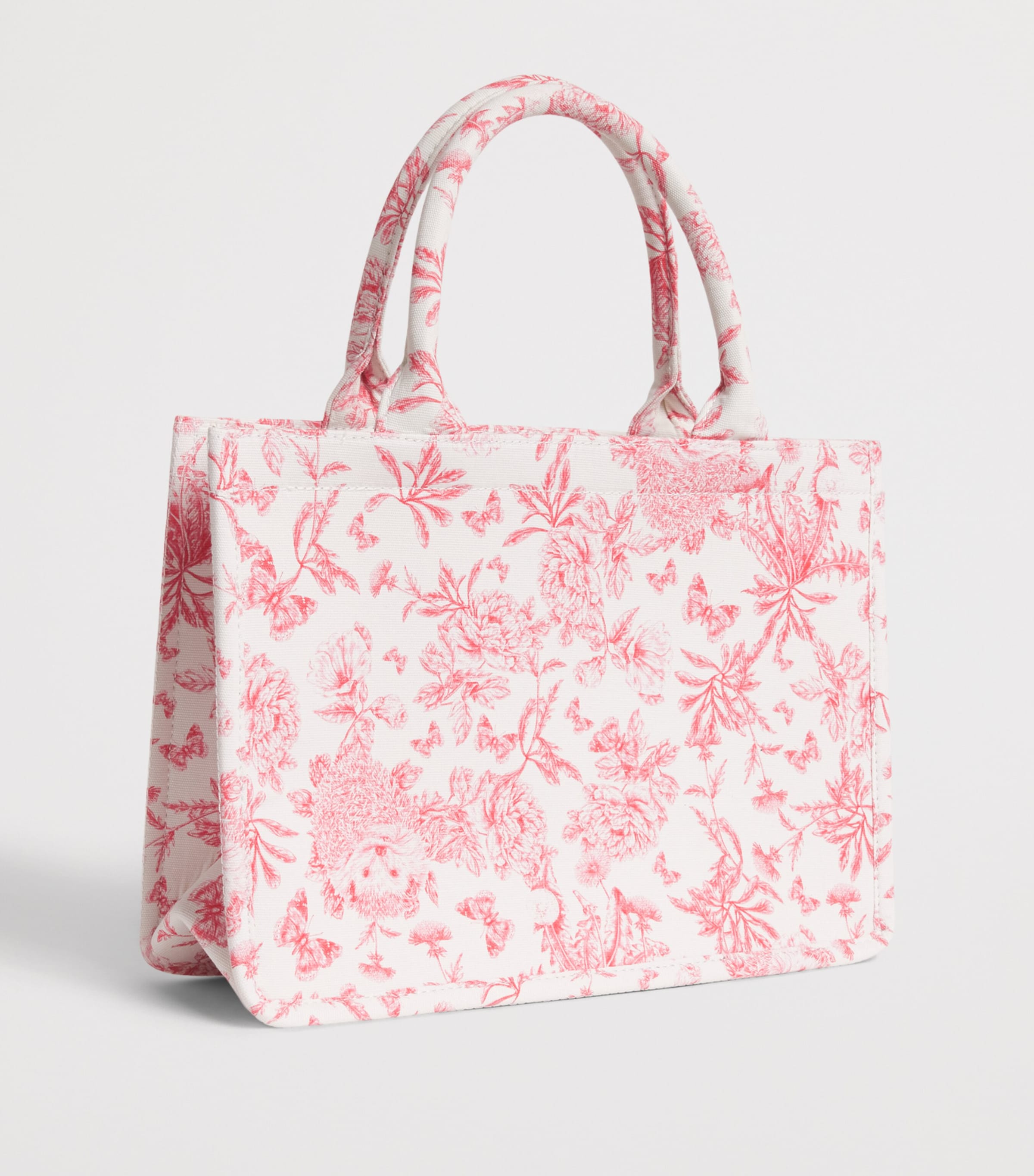 Tartine et Chocolat Cotton Toile de Jouy Bougainvillea Tote Bag Image 2