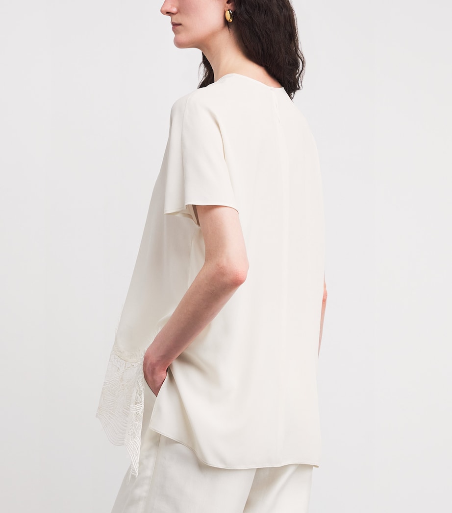 Lace-Trim T-Shirt 0145 BURRO Image 4