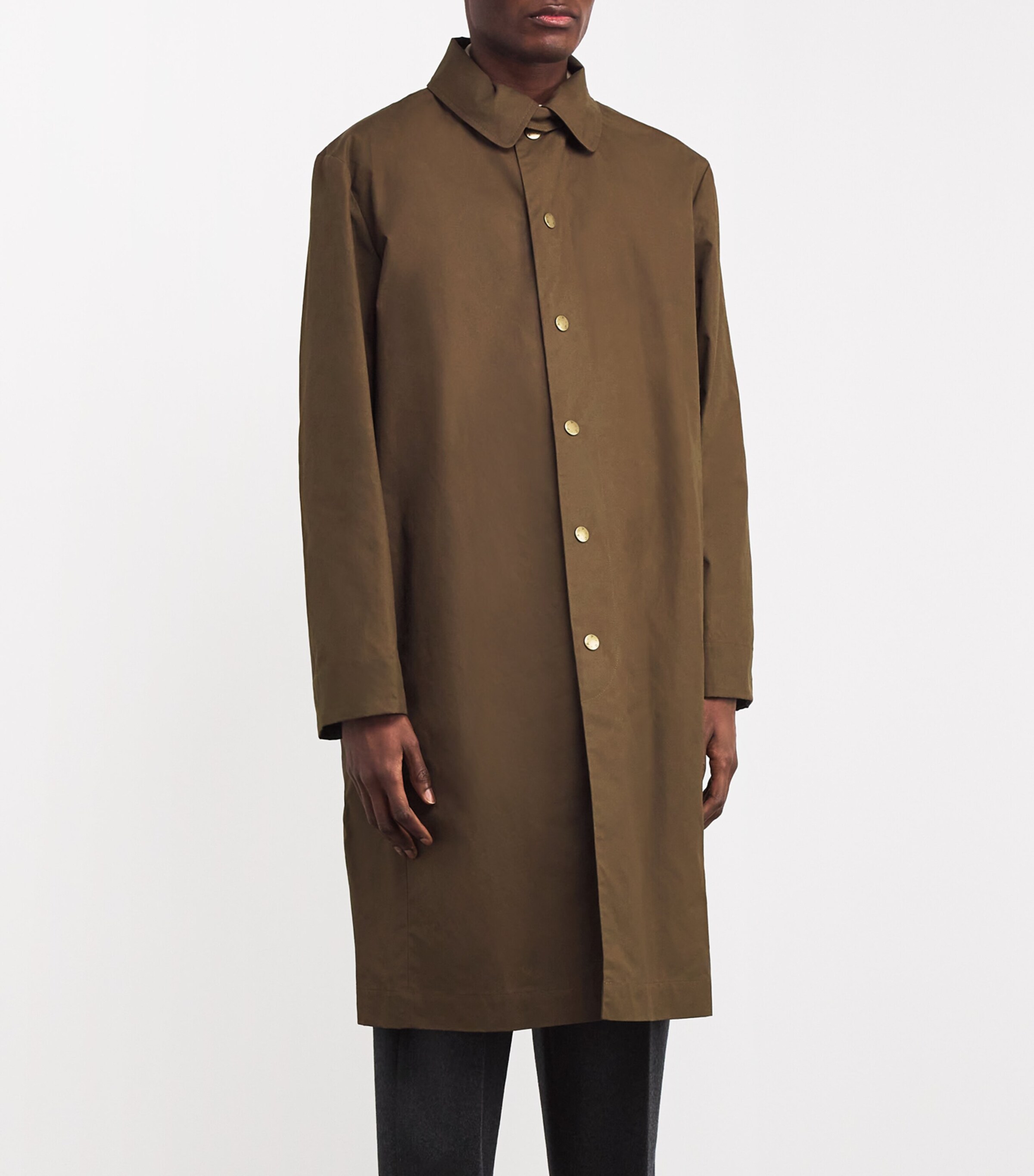 A.P.C. Mens Cotton Arthur Trench Coat Jac Kaki Militaire Image 3