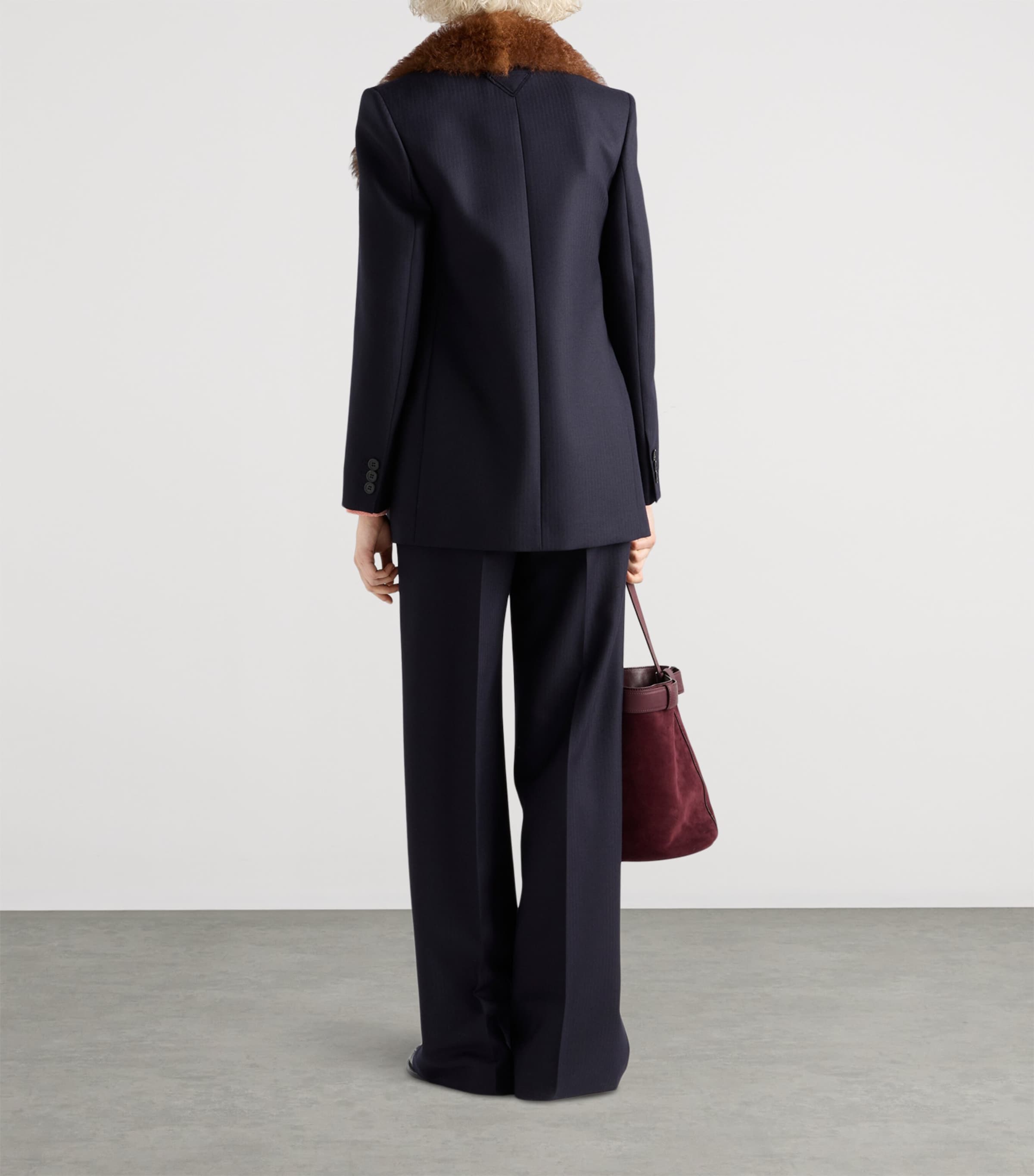 Wool Herringbone Blazer F0008 Image 5