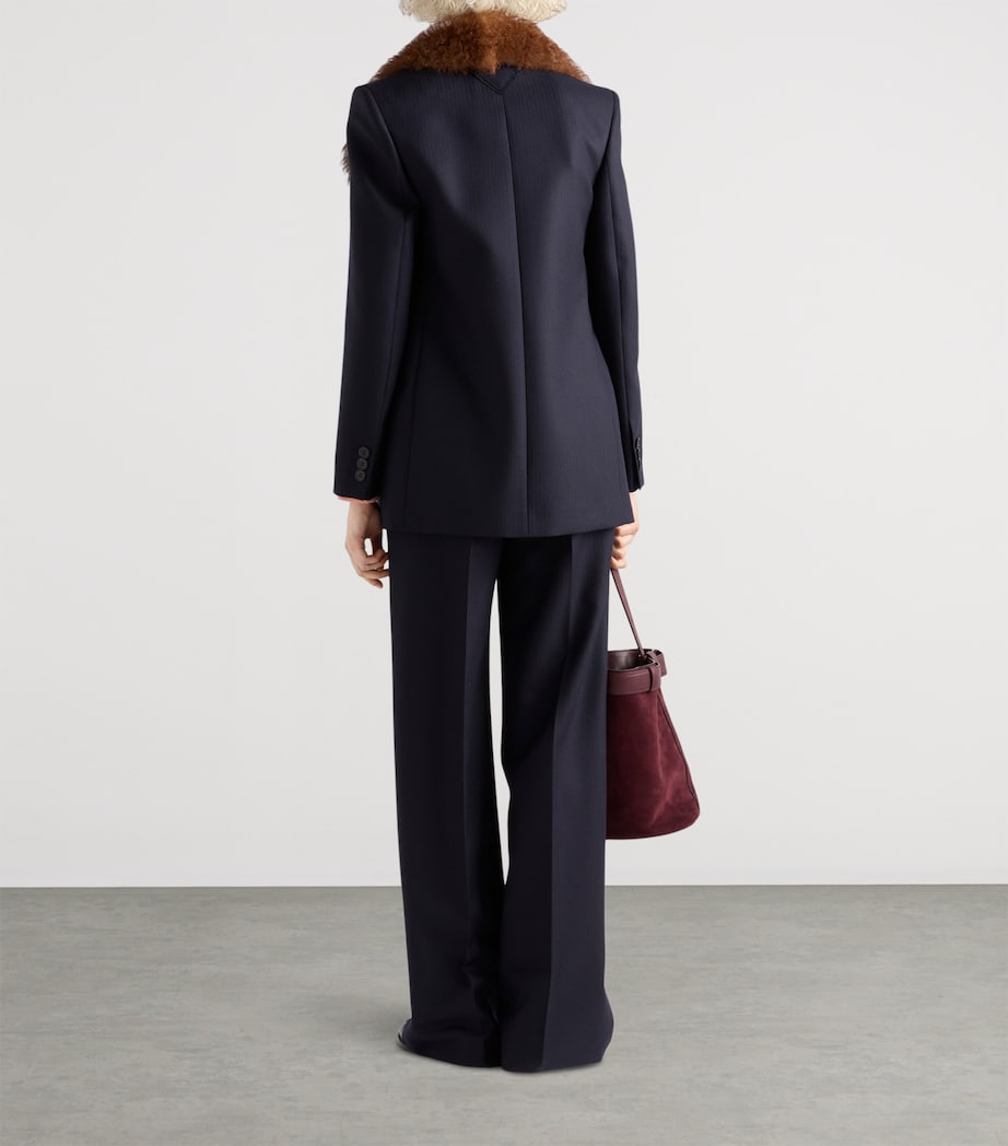 Wool Herringbone Blazer F0008 Image 5