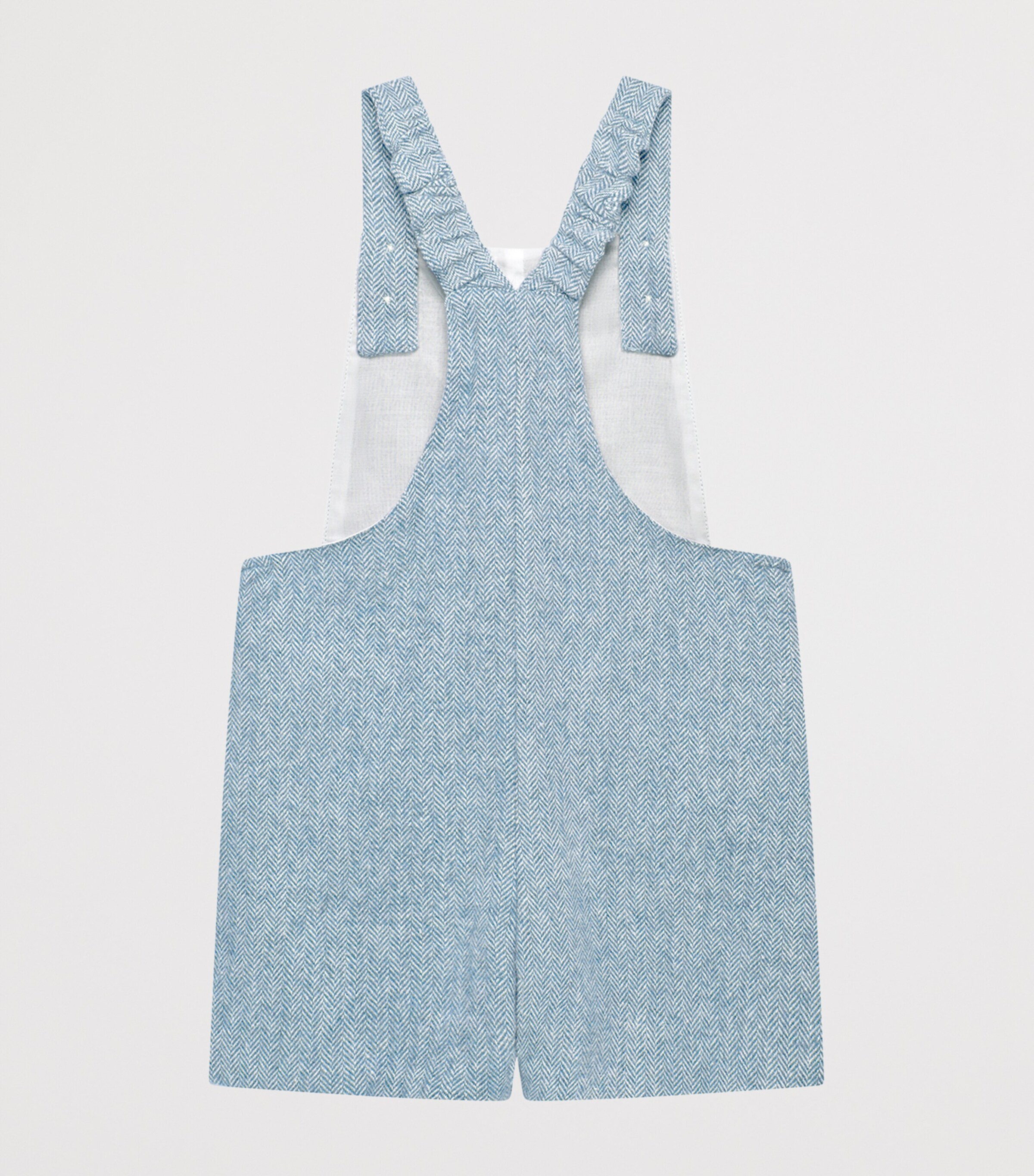 Guardsmen Alfie Romper (3-26 Months) PALE BLUE HERRINGBON Image 2