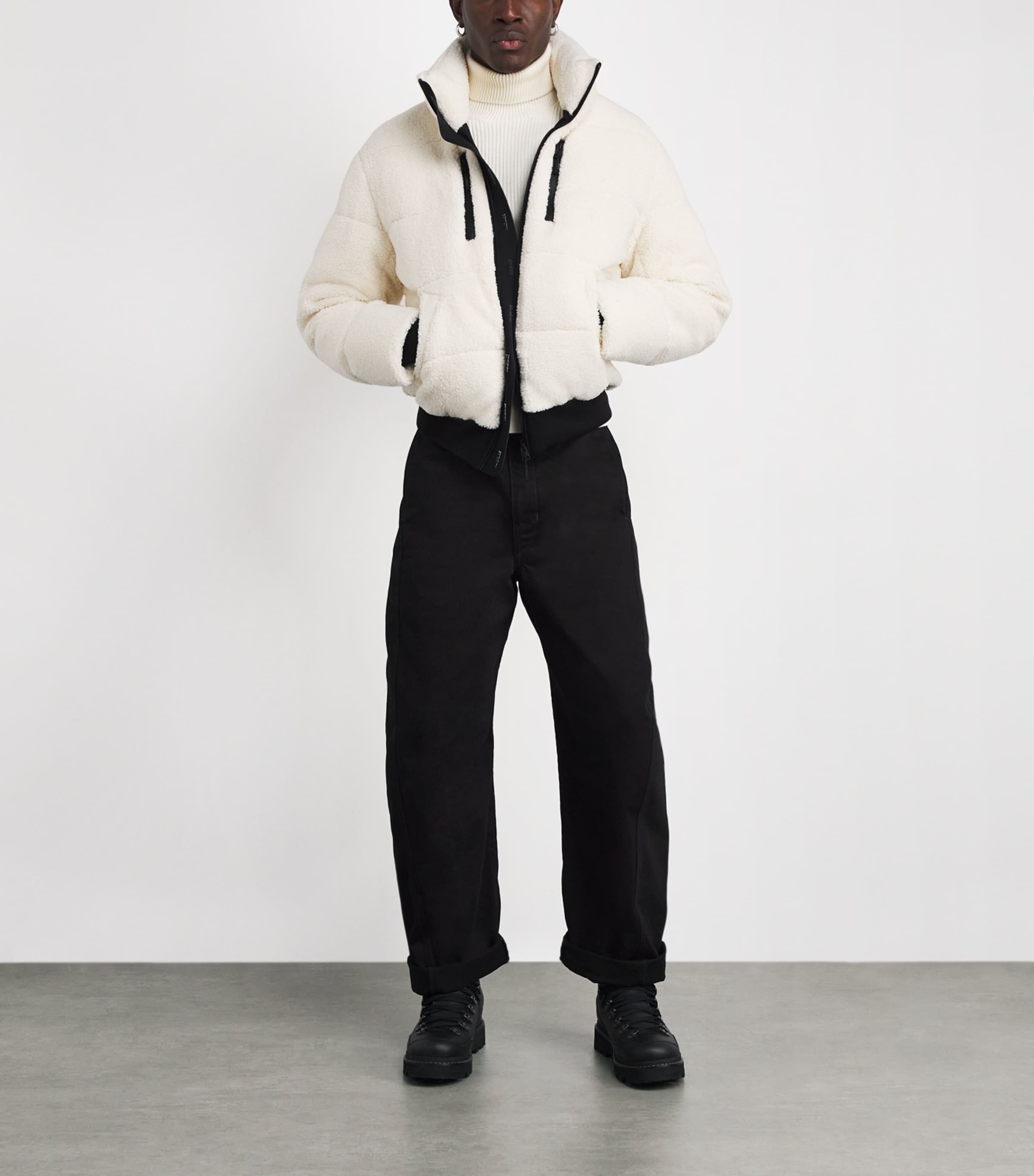 Fleece Shepard Down Teddy Jacket C0253 CREAM Image 2