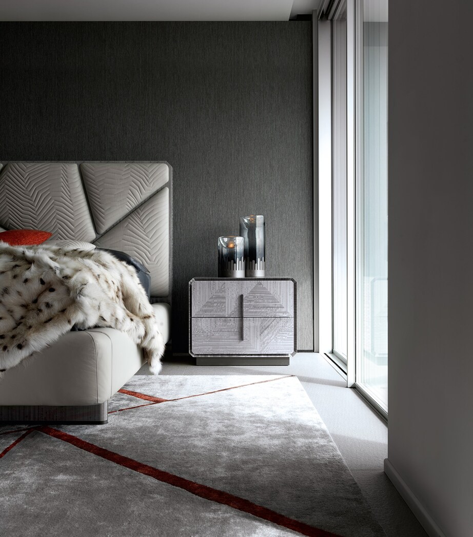 Giorgio Collection Moonlight Bedside Table Grey Image 2