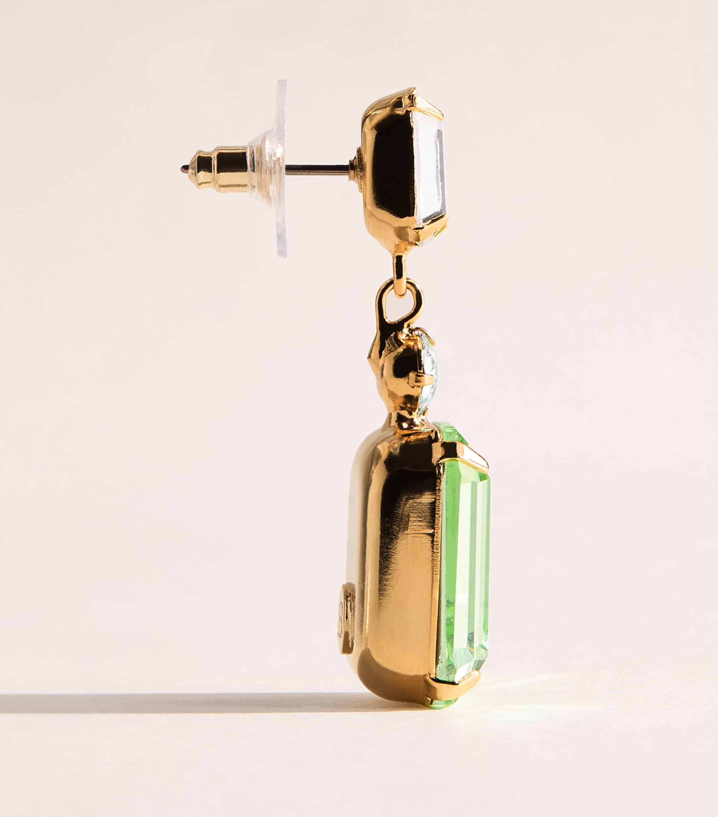 Jennifer Behr Yellow Gold-Plated Justine Drop Earrings Chrysolite Image 3