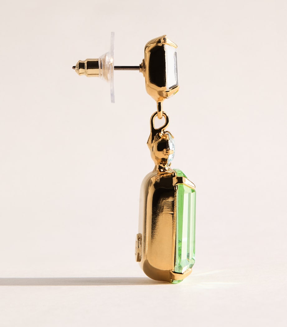 Jennifer Behr Yellow Gold-Plated Justine Drop Earrings Chrysolite Image 3
