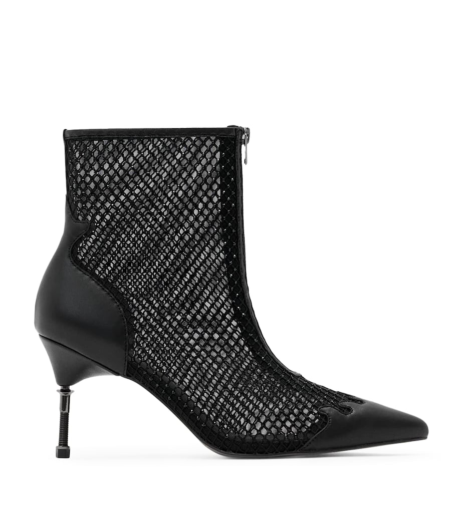 Mesh Natasha Heeled Boots 88 BLACK Image 1