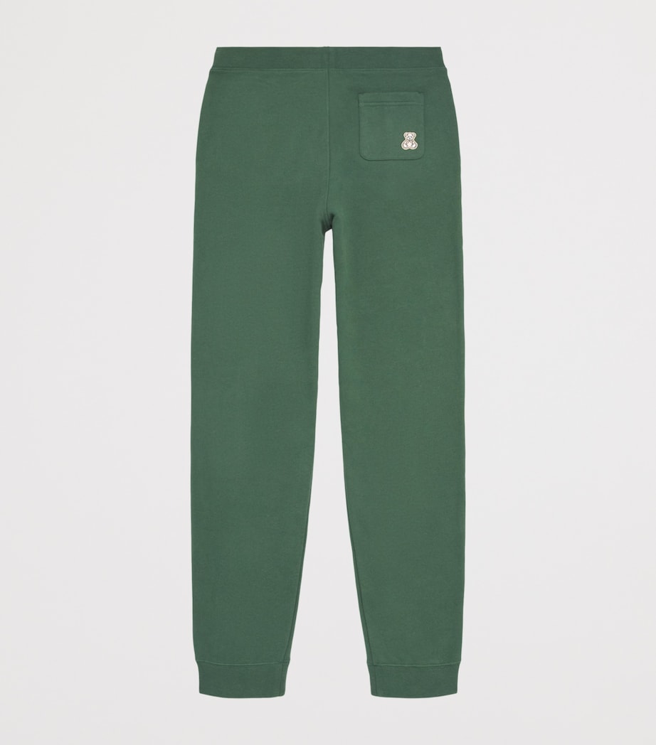 Harrods Cotton Jersey Logo Sweatpants Green Image 2