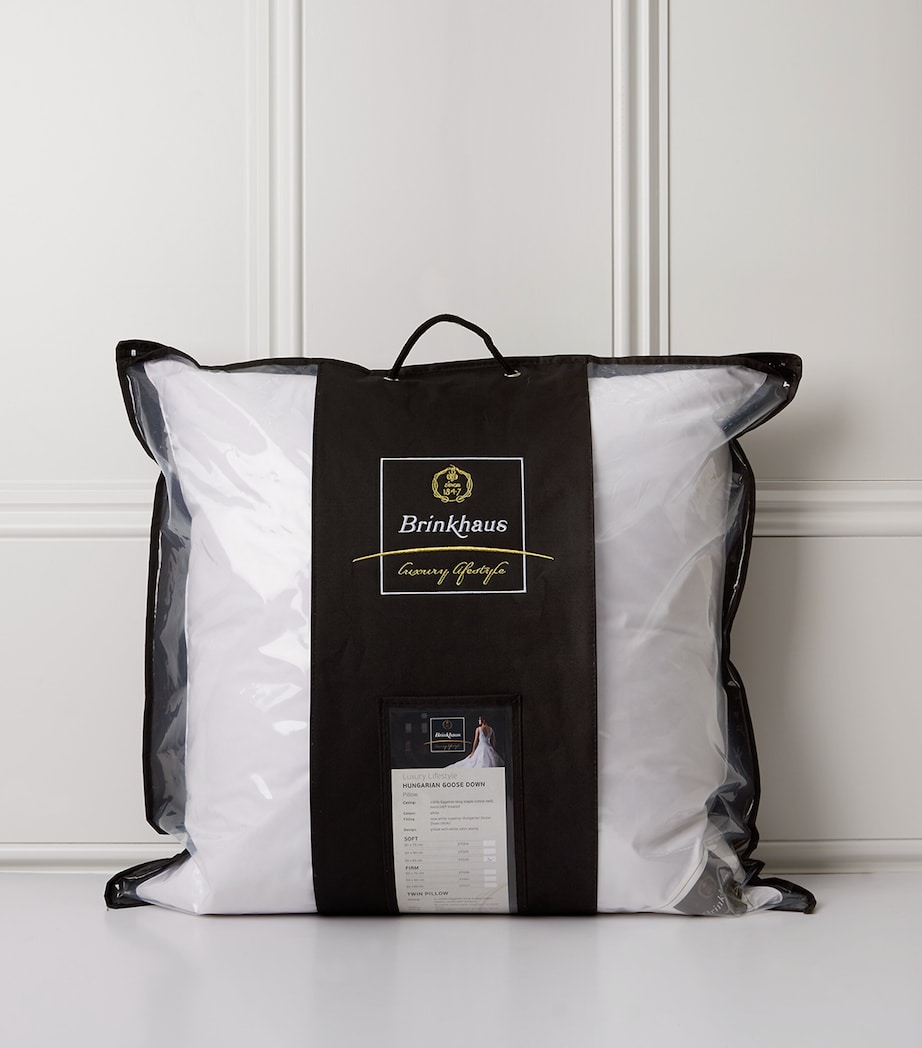 Hungarian Goose Down Soft Pillow WHITE Image 1