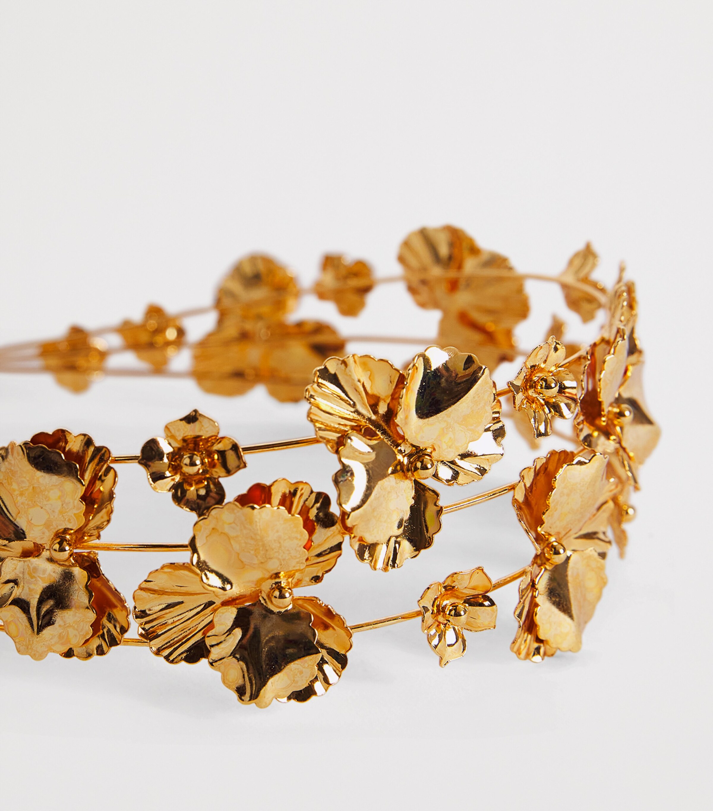 Jennifer Behr Gold Sariyah Floral-Embellished Headband  display picture 2