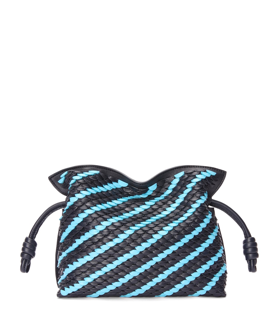 Mini Leather Scales Flamenco Clutch DARK INK/SKY BLUE Image 1