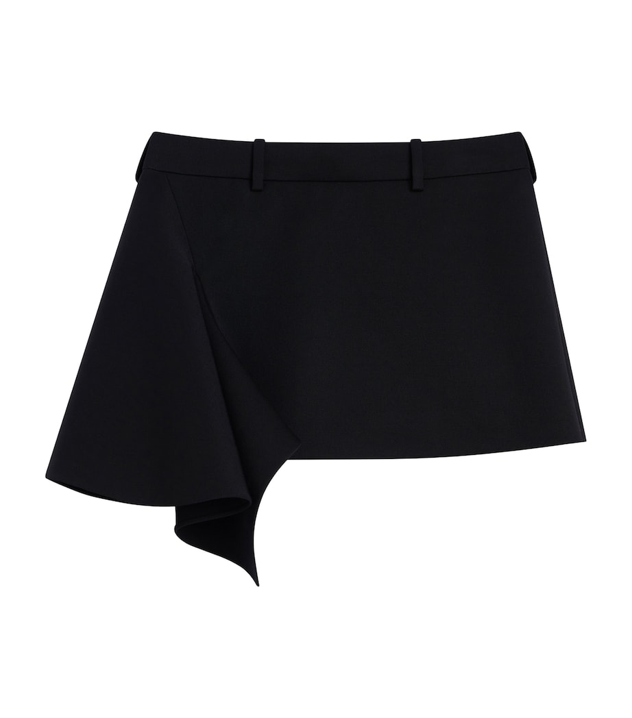 Givenchy Womens Wool Slashed Mini Skirt Image 1