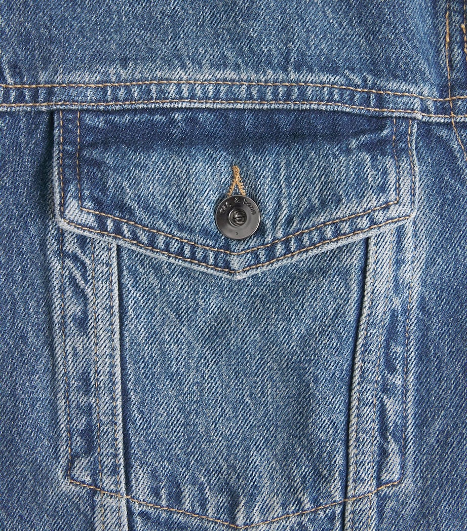 Rag & Bone Mens Denim Trucker Jacket Tudor Image 6