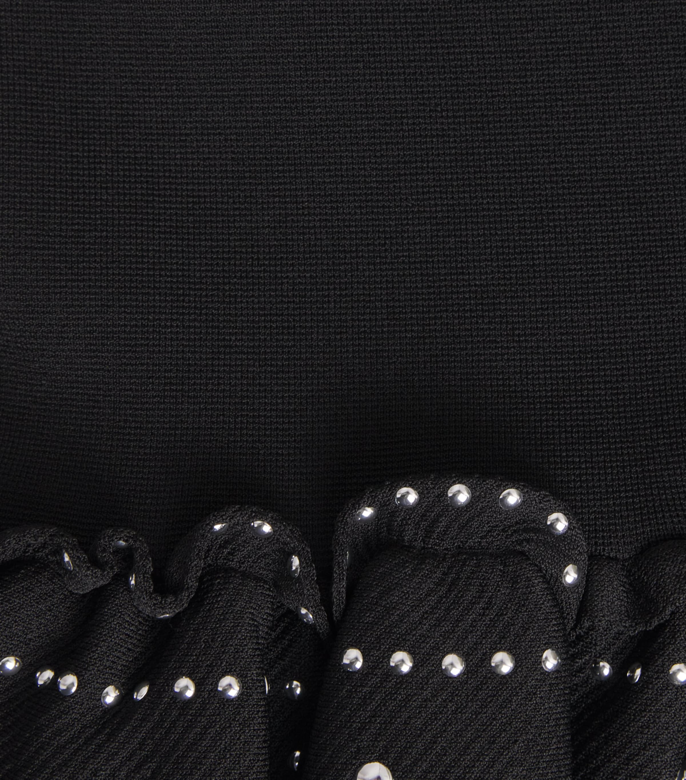 Sandro Paris Womens Knit Studded Mini Dress Black Image 6