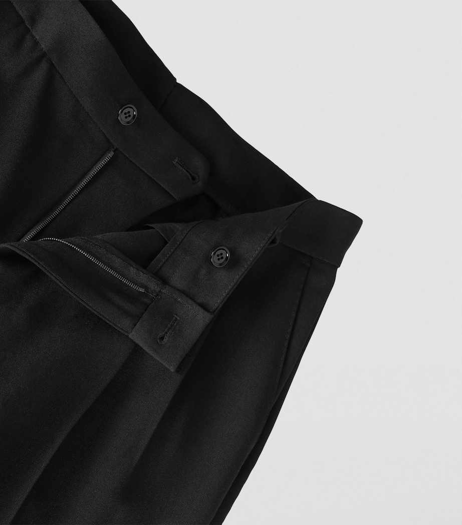 Wool Tailored Trousers N0000-BLACK Image 7