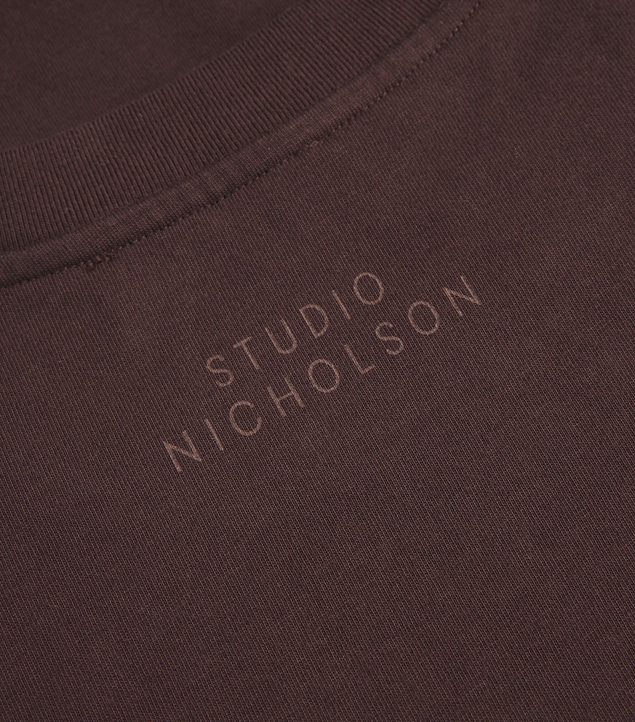 Oversized Cotton Lay T-Shirt CHOCOLATE Image 5