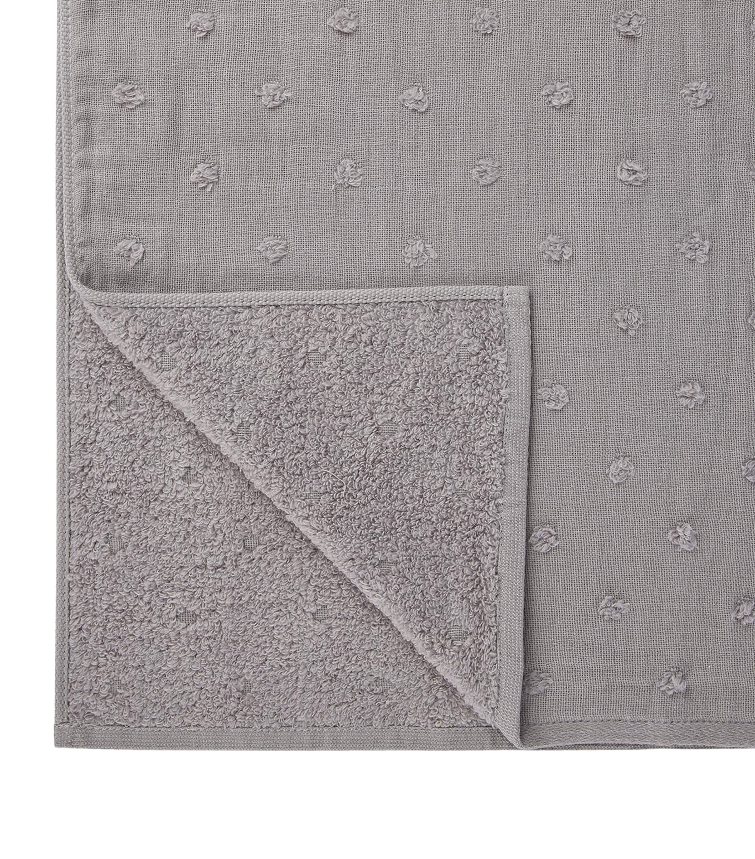 Zero Twist Gauze Dots Bath Towel (70cm x 140cm) LT/GREY Image 2
