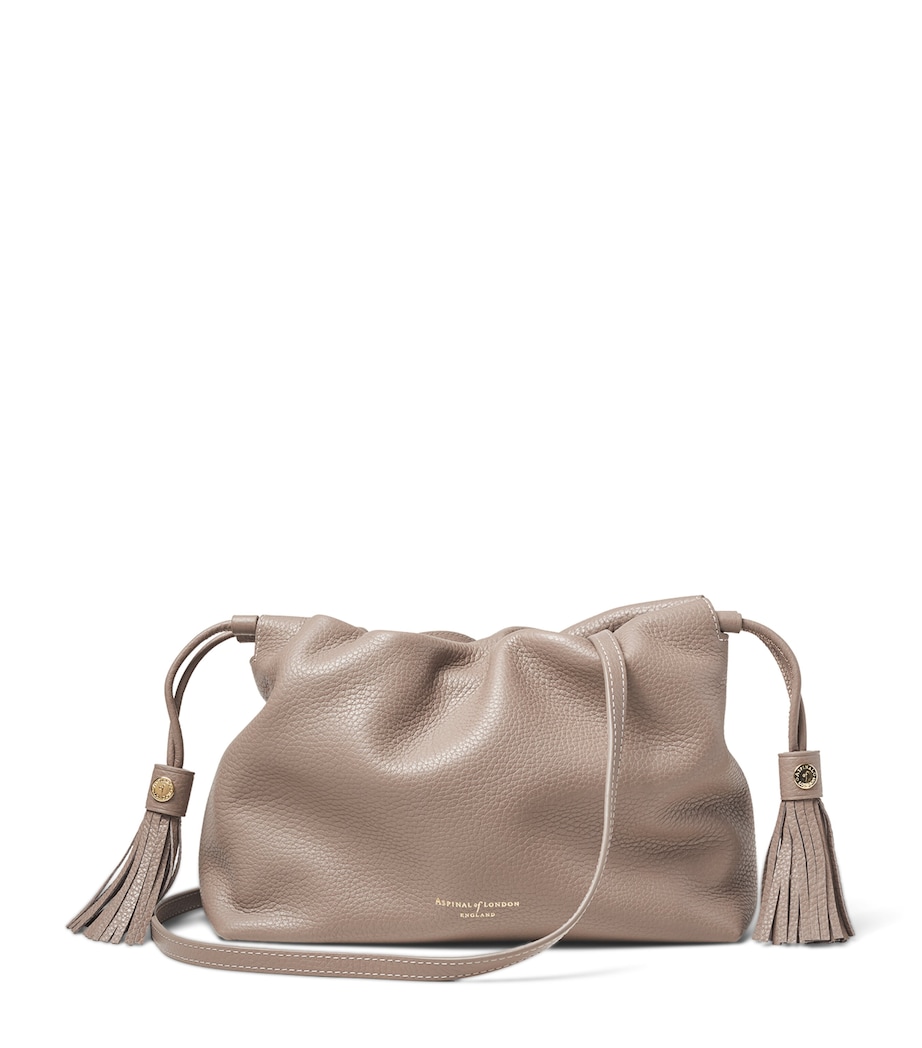Aspinal Of London Large Leather Soho East West Cross-Body Pouch Moleskin Image 1