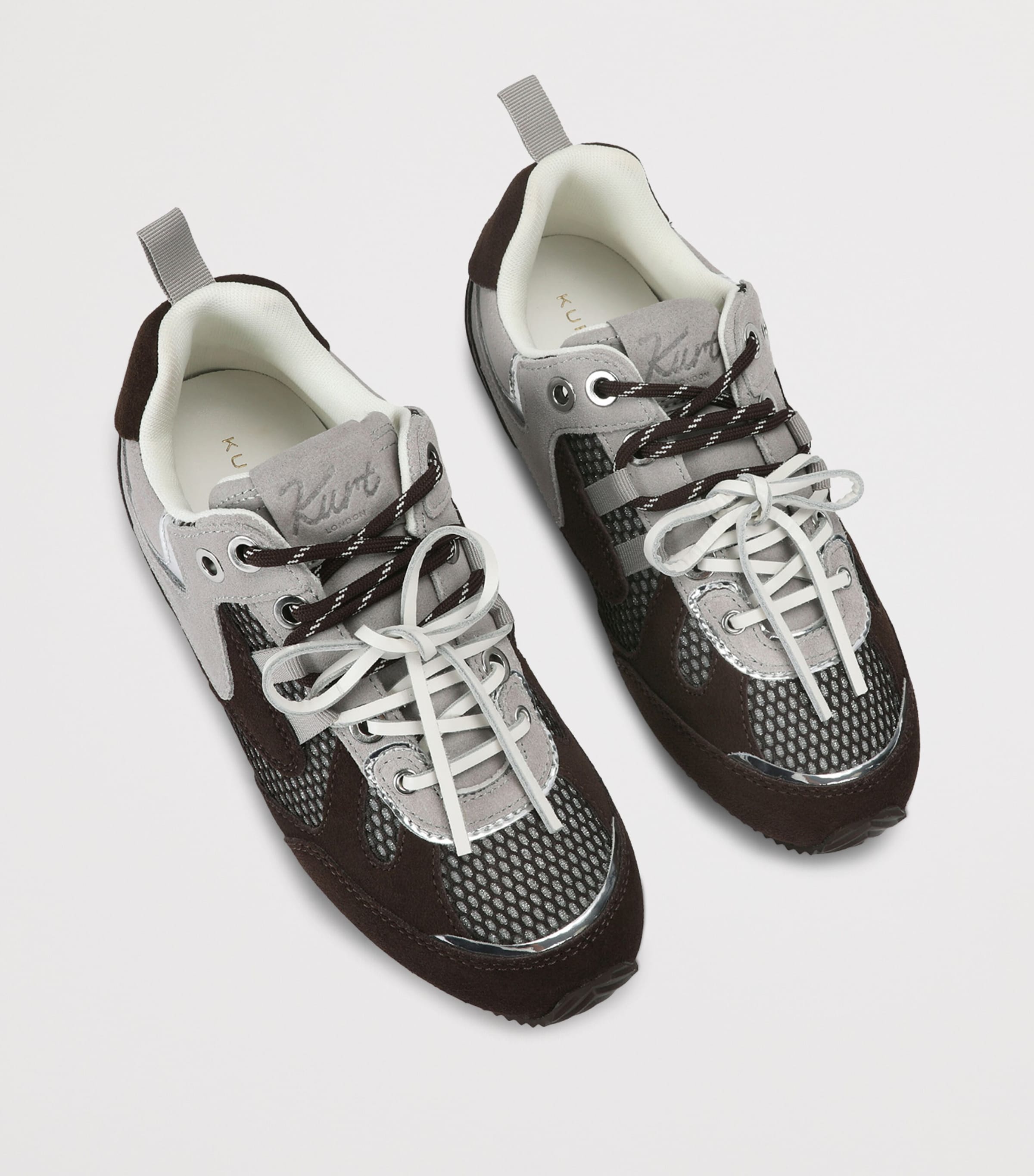 Kurt Geiger London Suede Slim Runner Sneakers Brown/oth Image 4