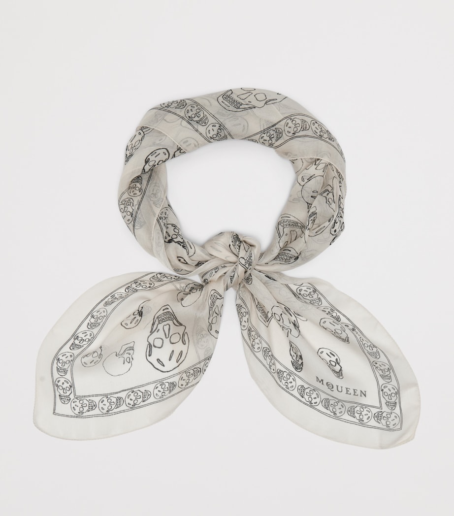 Silk Painted Skull Scarf 9260 Image 2