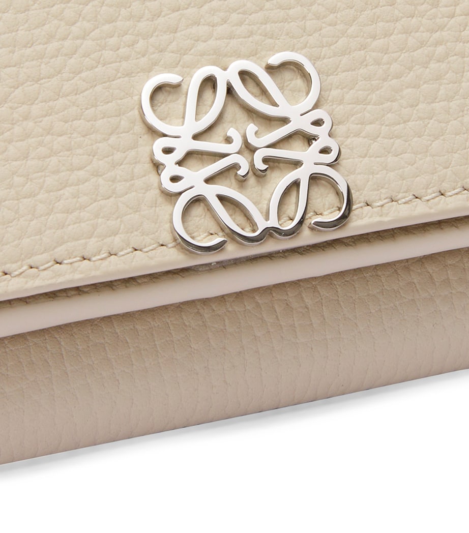 Leather Anagram Trifold Wallet LIGHT GHOST Image 6