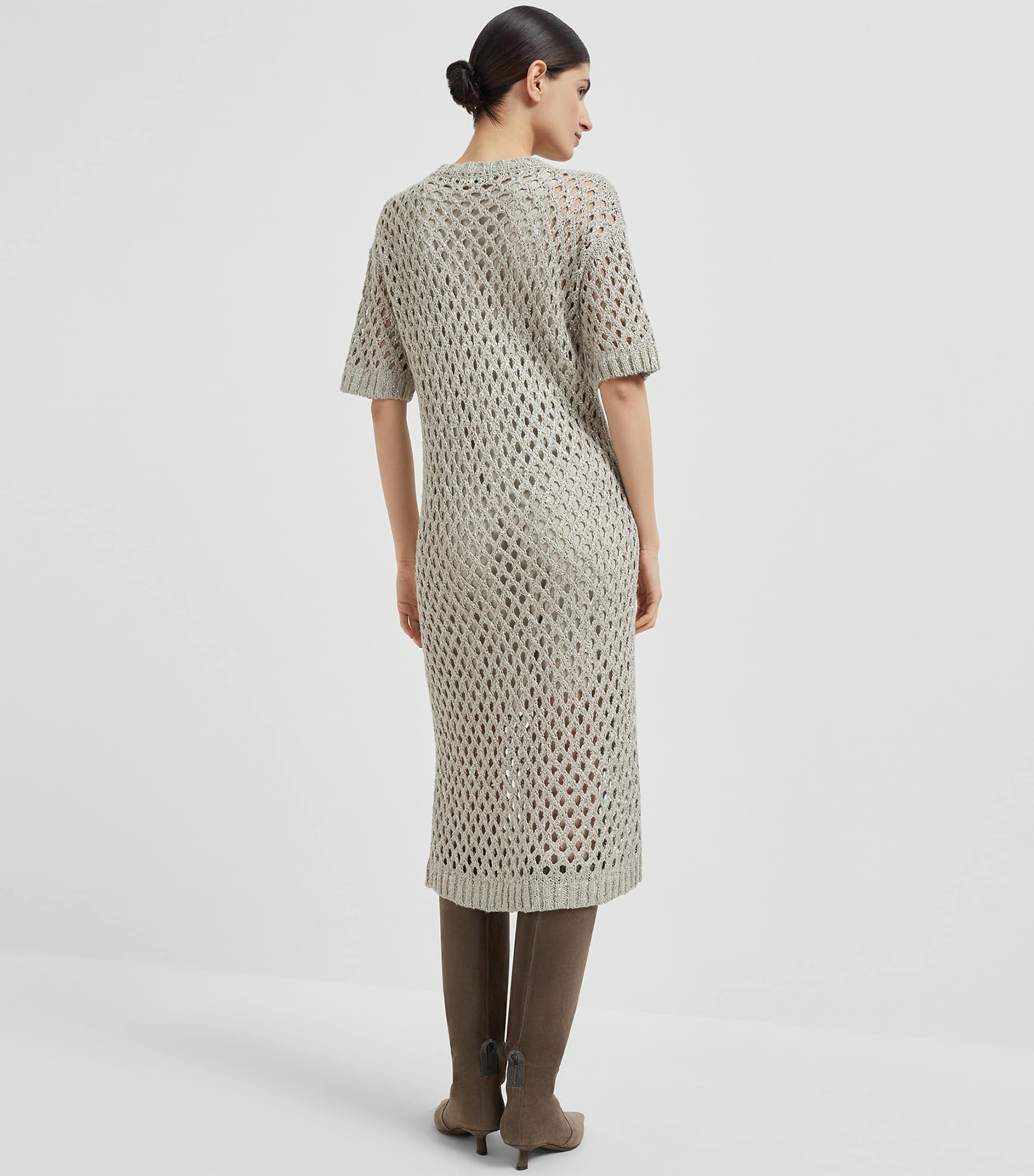 Net Dazzling Knitted Midi Dress C9593 Image 3