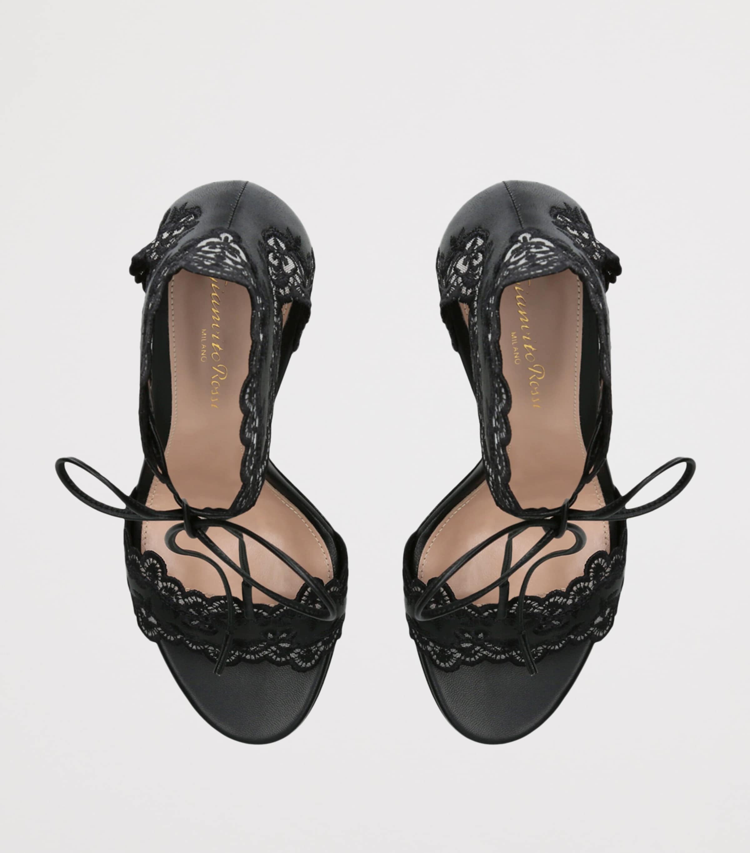 Gianvito Rossi Leather Evie Sandals 105 Black Image 3