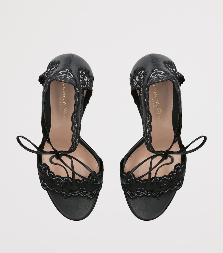 Gianvito Rossi Leather Evie Sandals 105 Black Image 3