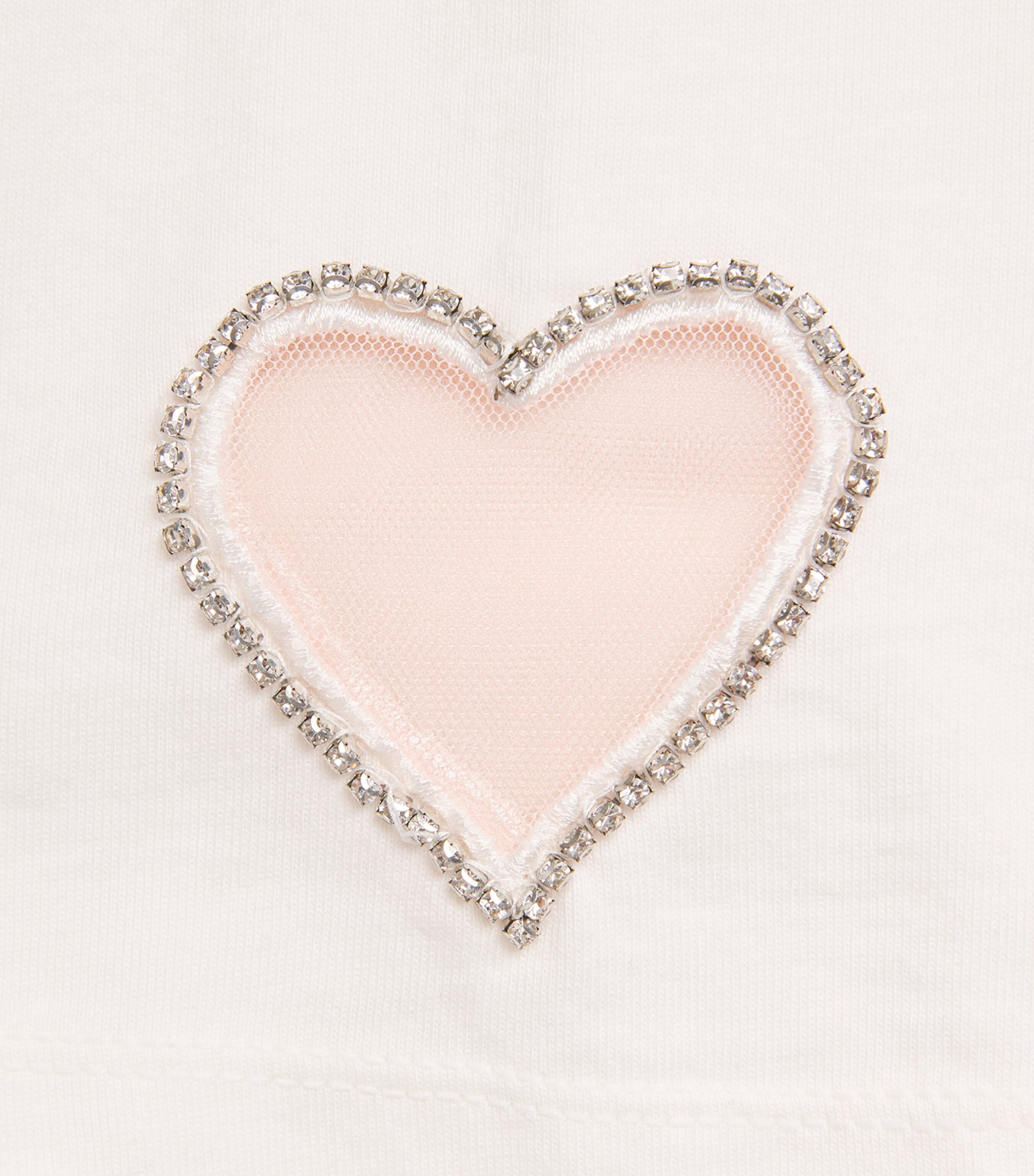 Alice+Olivia Womens Cotton Heart Evan T-Shirt Off White Image 6