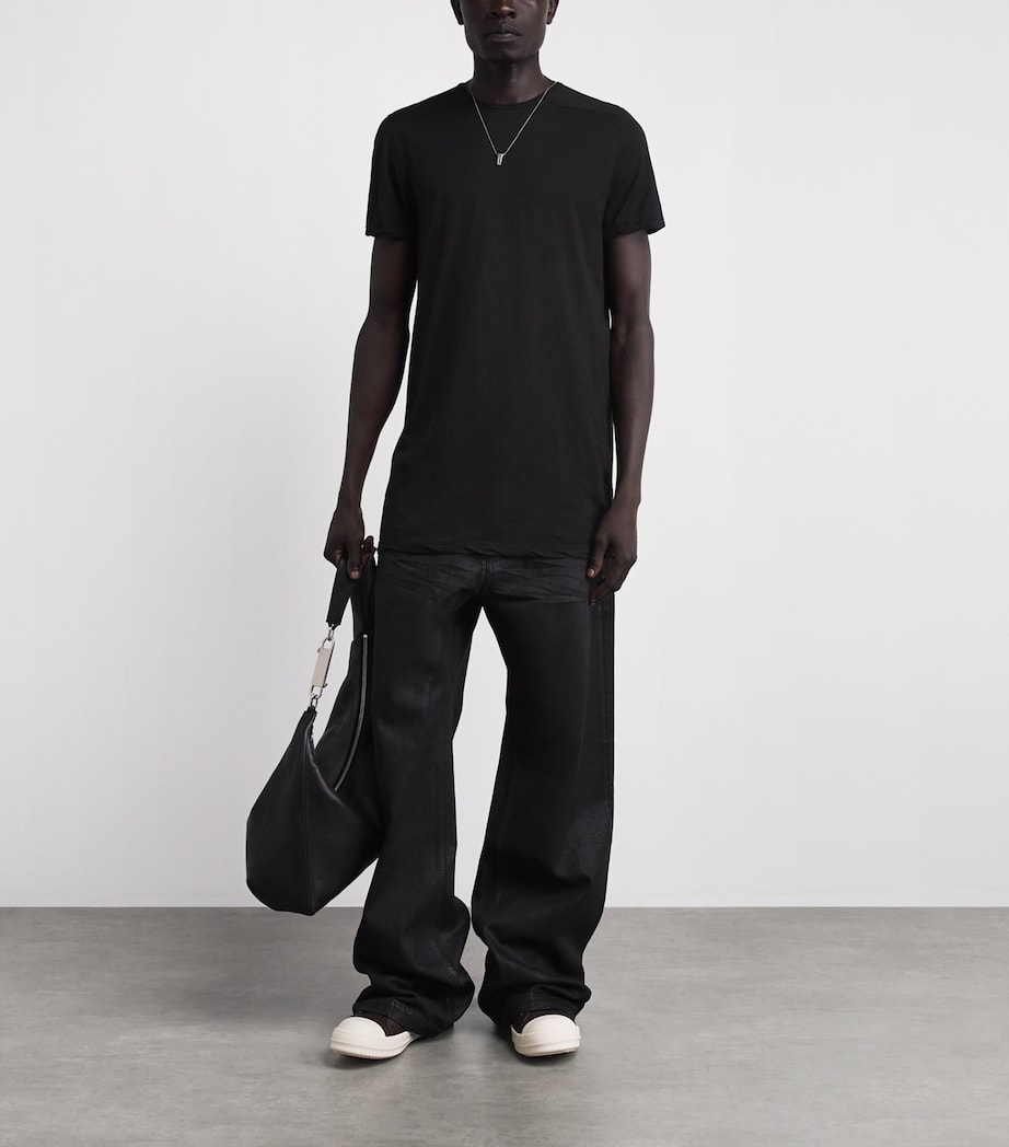 Rick Owens Mens Cotton Level T-Shirt Black Image 2