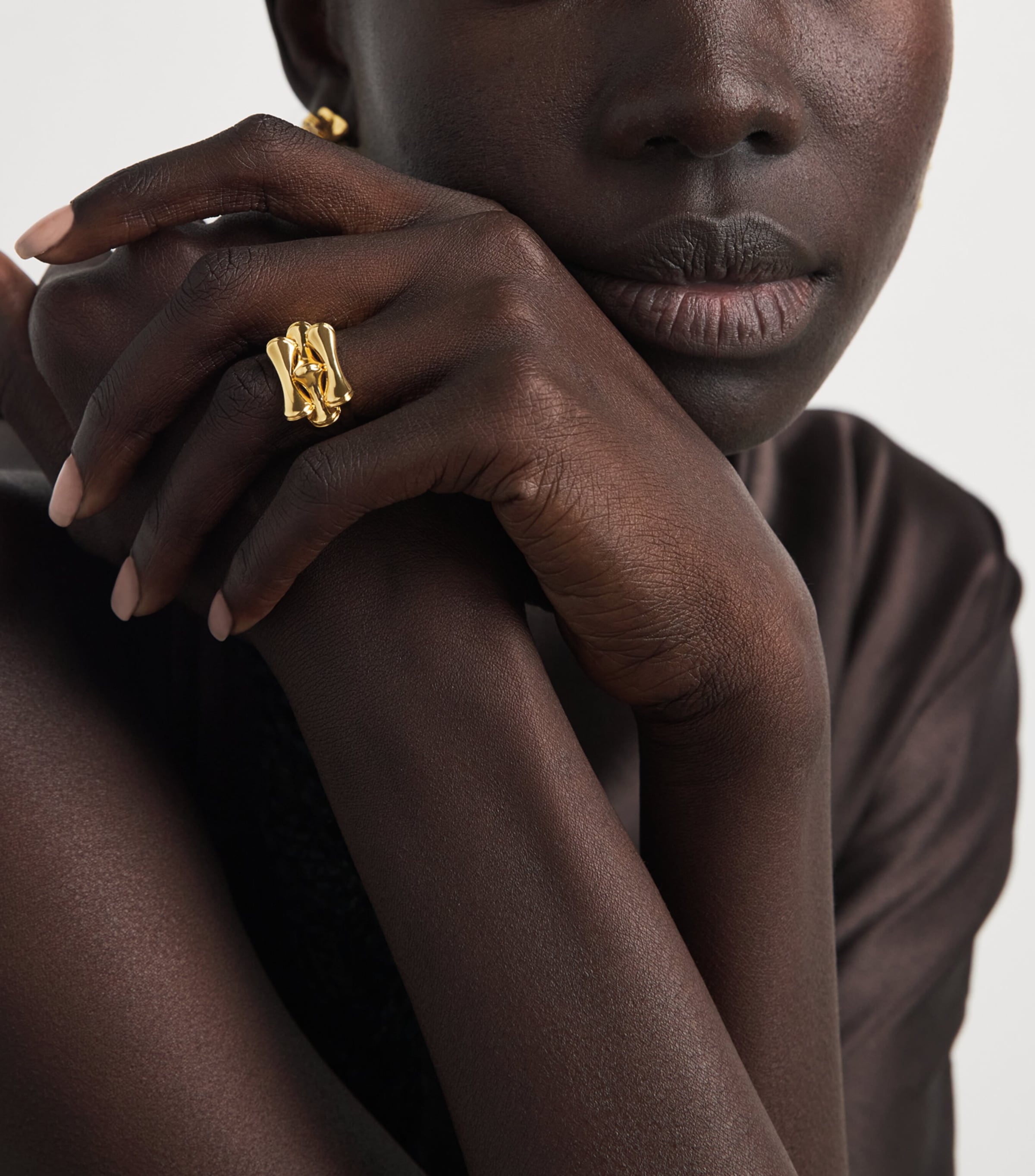 Eddie Borgo Gold-Plated Bambù Signet Ring Gold Image 2