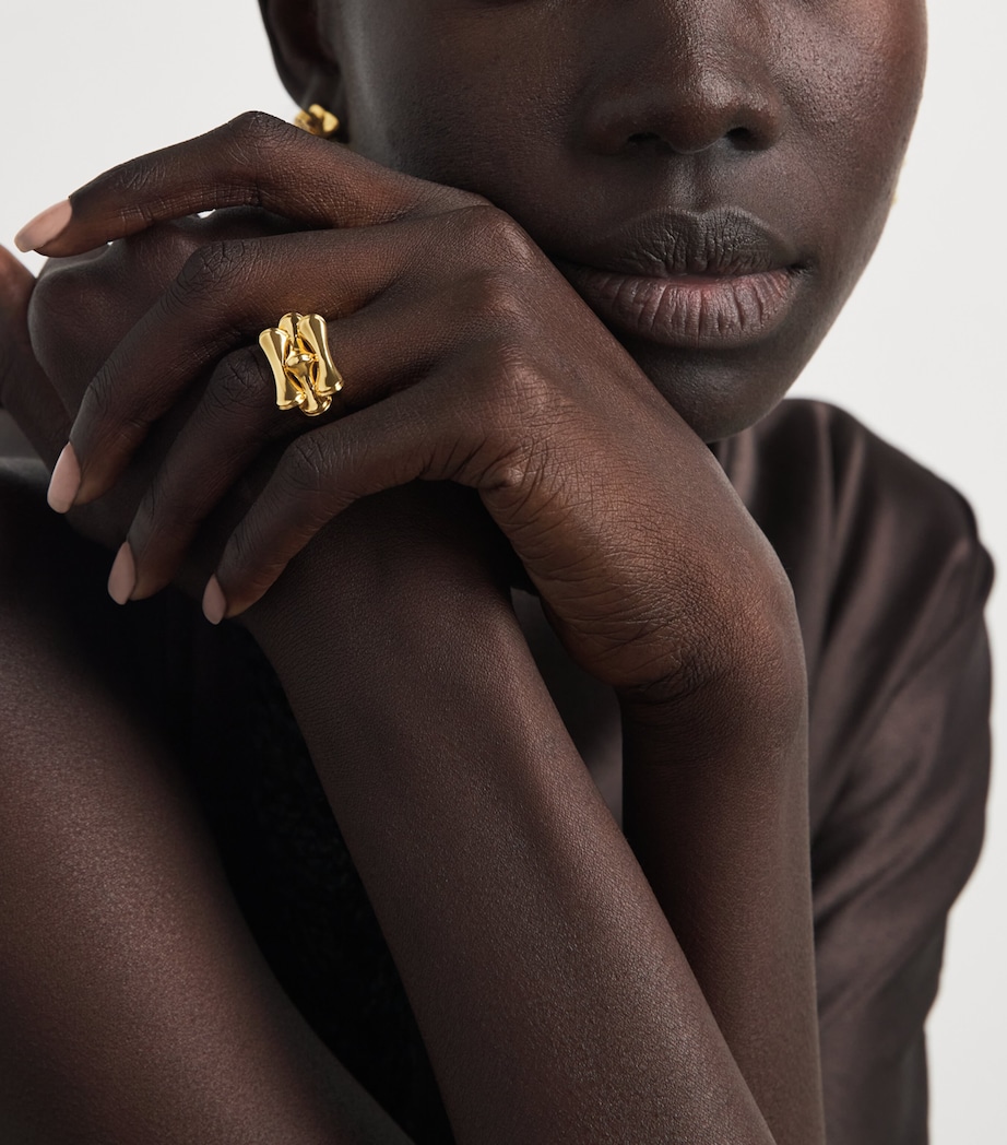 Eddie Borgo Gold-Plated Bambù Signet Ring Gold Image 2