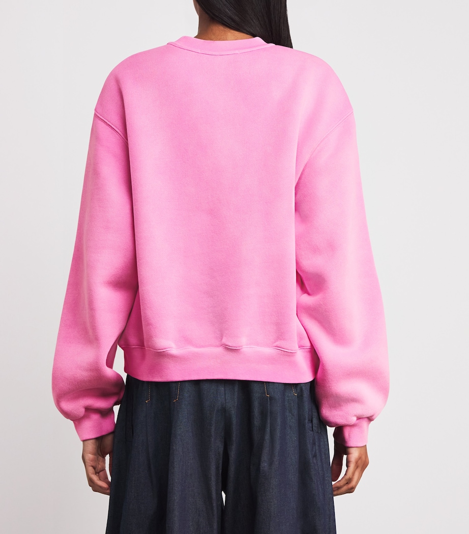 Cotton-Blend Logo Sweatshirt 936C WASHED LOTUS Image 4