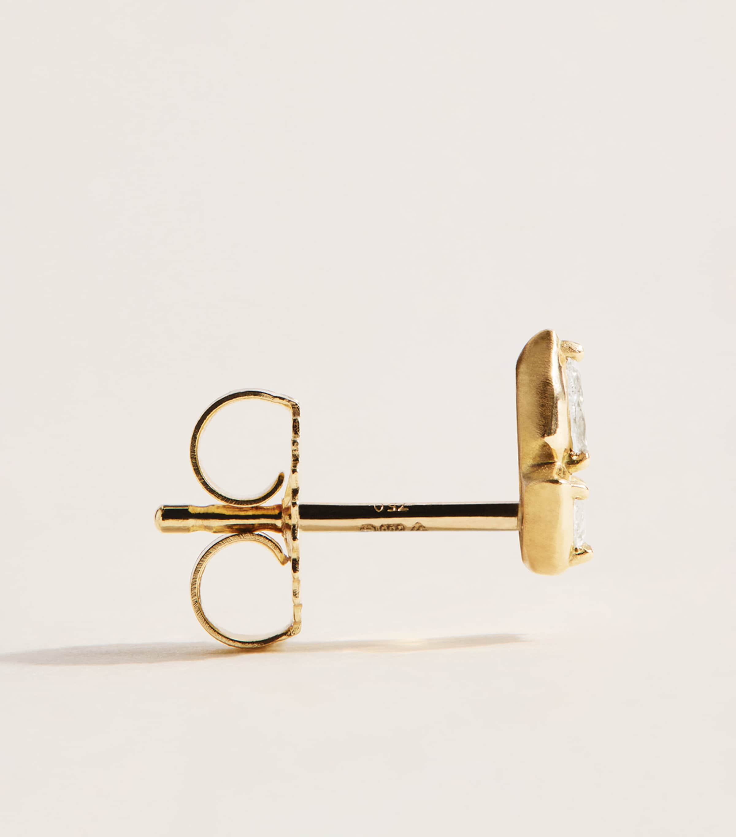 Jade Trau Yellow Gold and Diamond Poppy Drop Earrings Yellow Gold Image 3