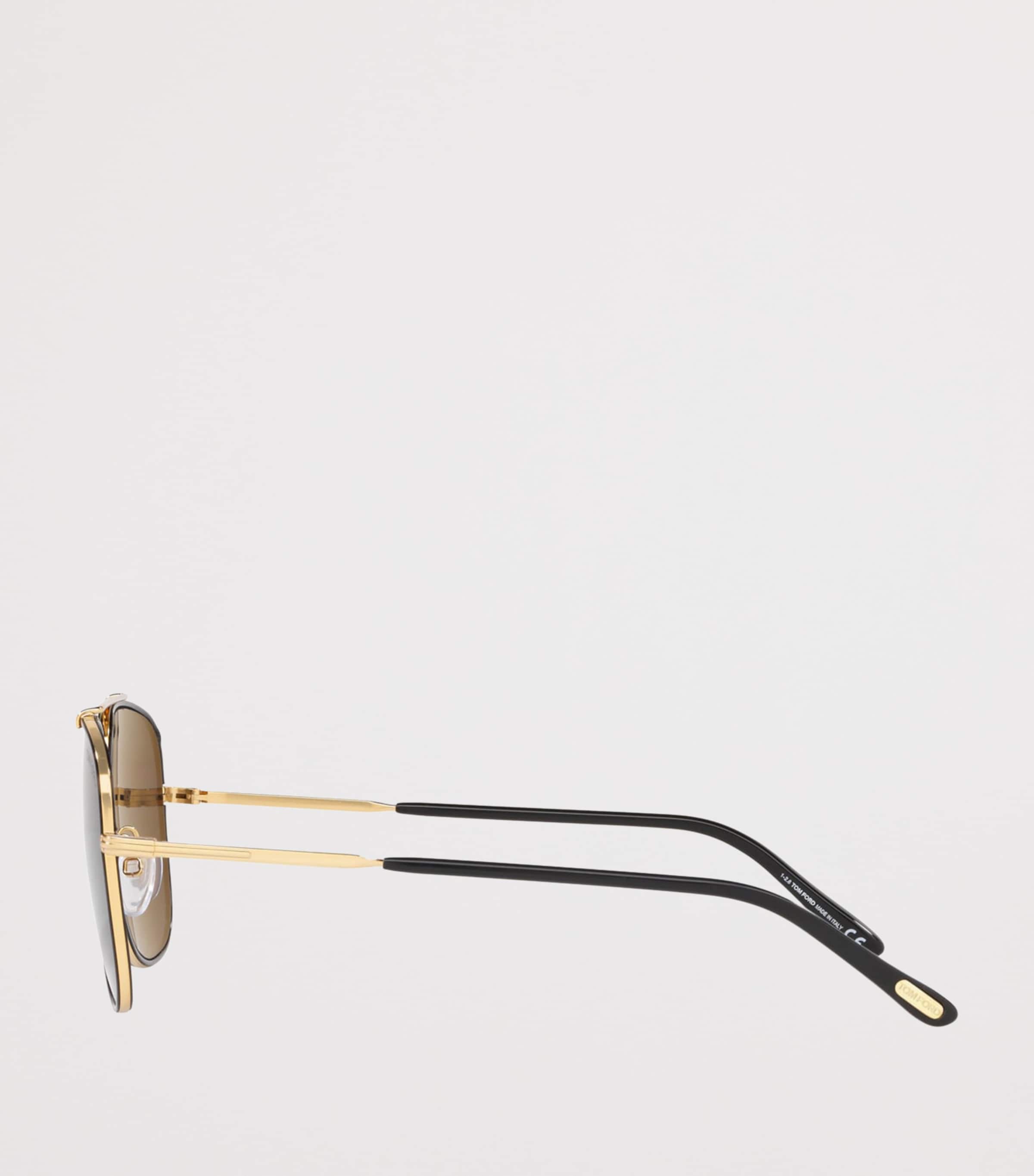 TOM FORD Metal Benton Square Sunglasses Gold Image 3