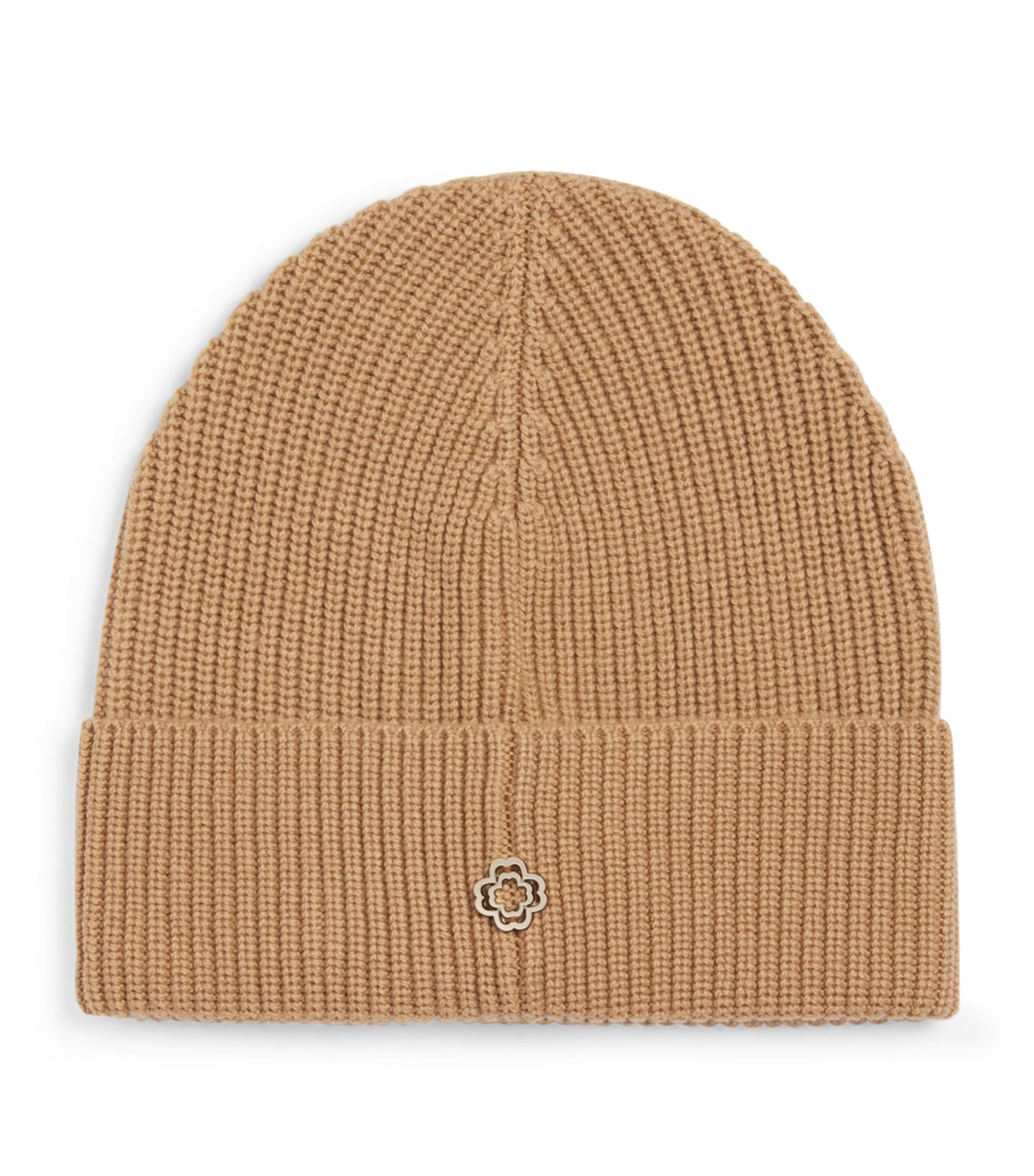 Shop Maje Wool-cashmere Ribbed Beanie In Brown