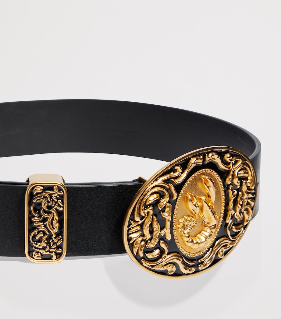 Calfskin Western Lobster Belt 997 BLACK/GOLD Image 3