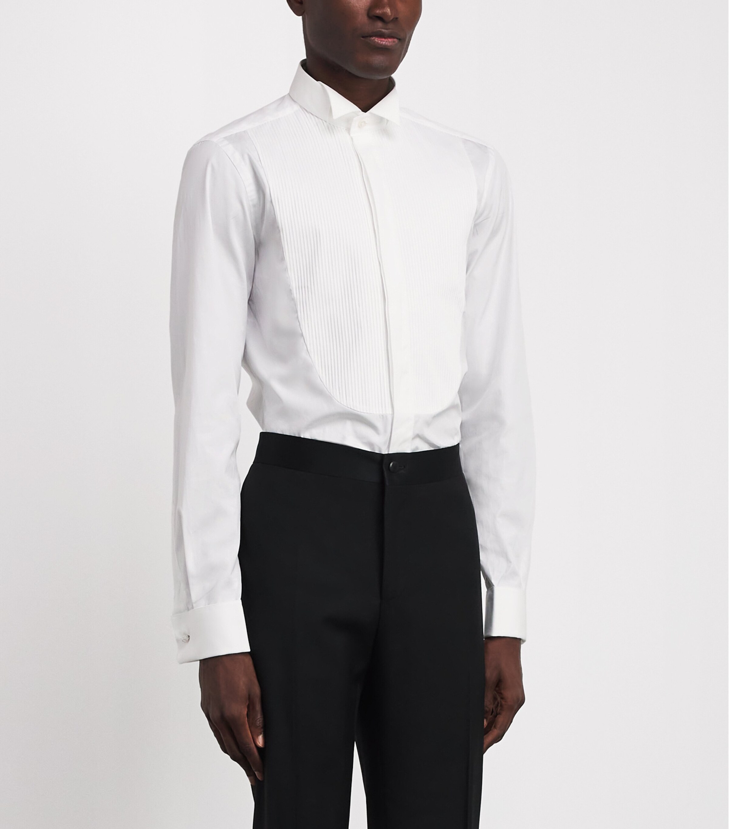 Pal Zileri Mens Cotton Wingtip Collar Shirt White Image 4