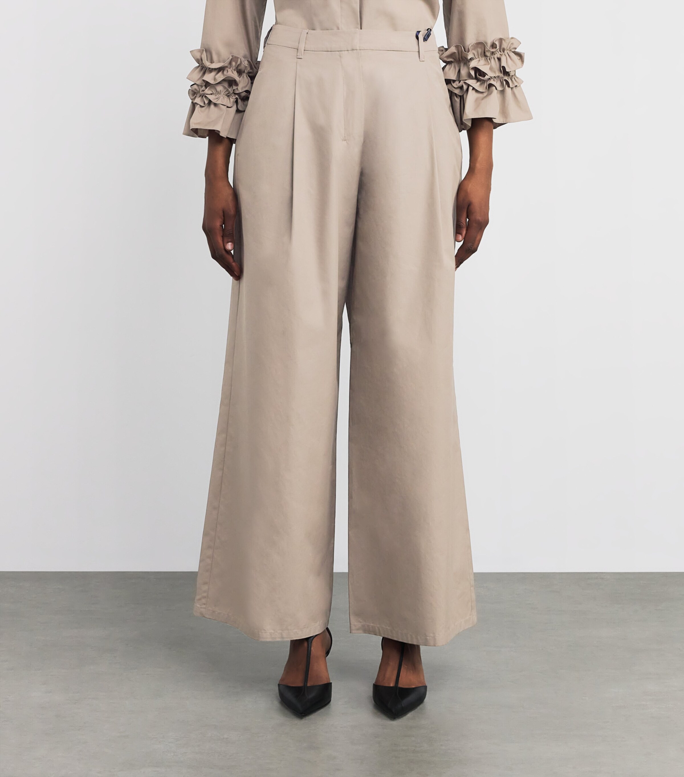 MAX MARA ロンパース 25 Canard cotton-blend poplin 1035693 Canard cotton-blend poplin romper in white - Max Mara
