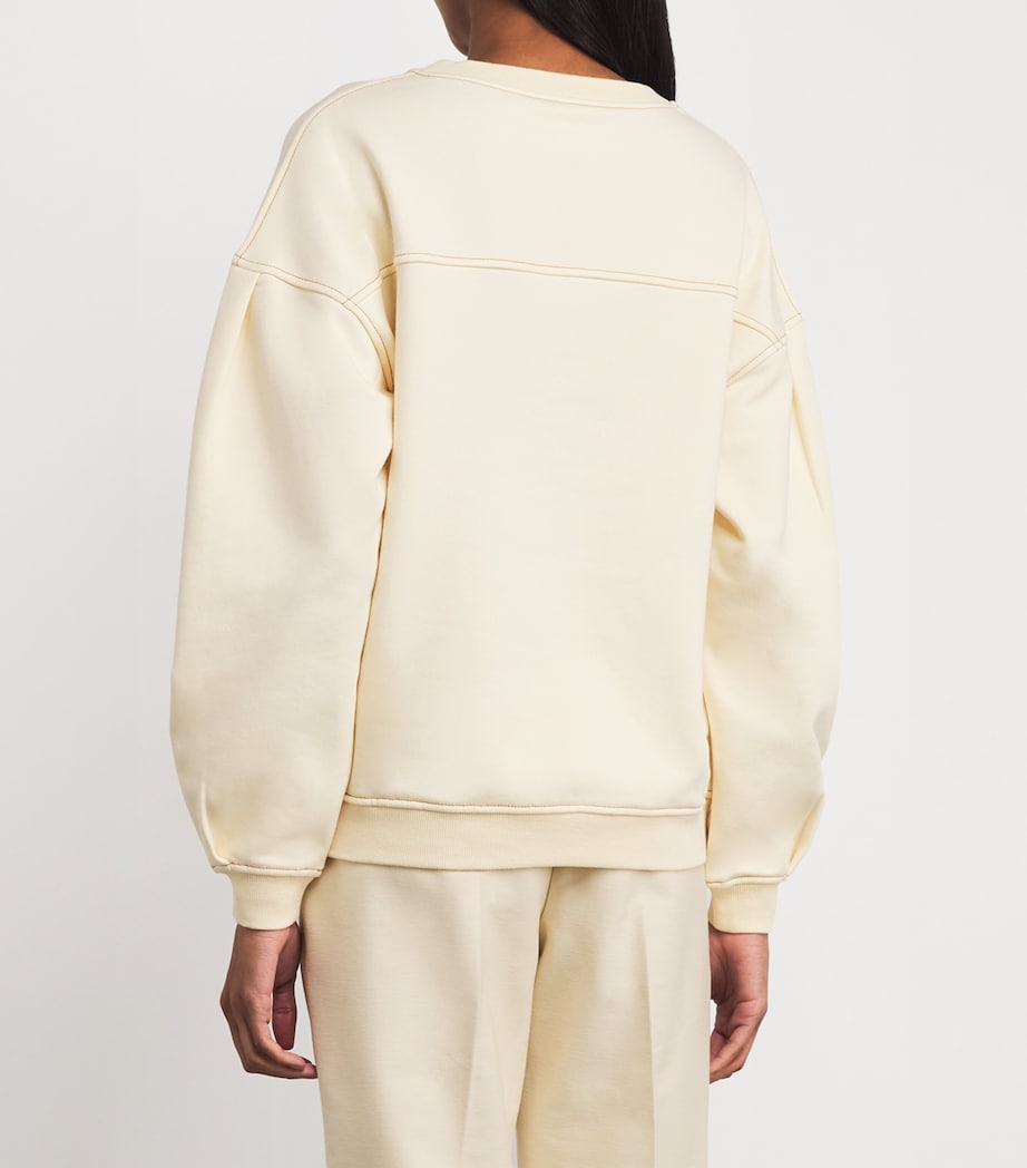 Cotton-Blend Mogol Sweatshirt IVORY Image 4