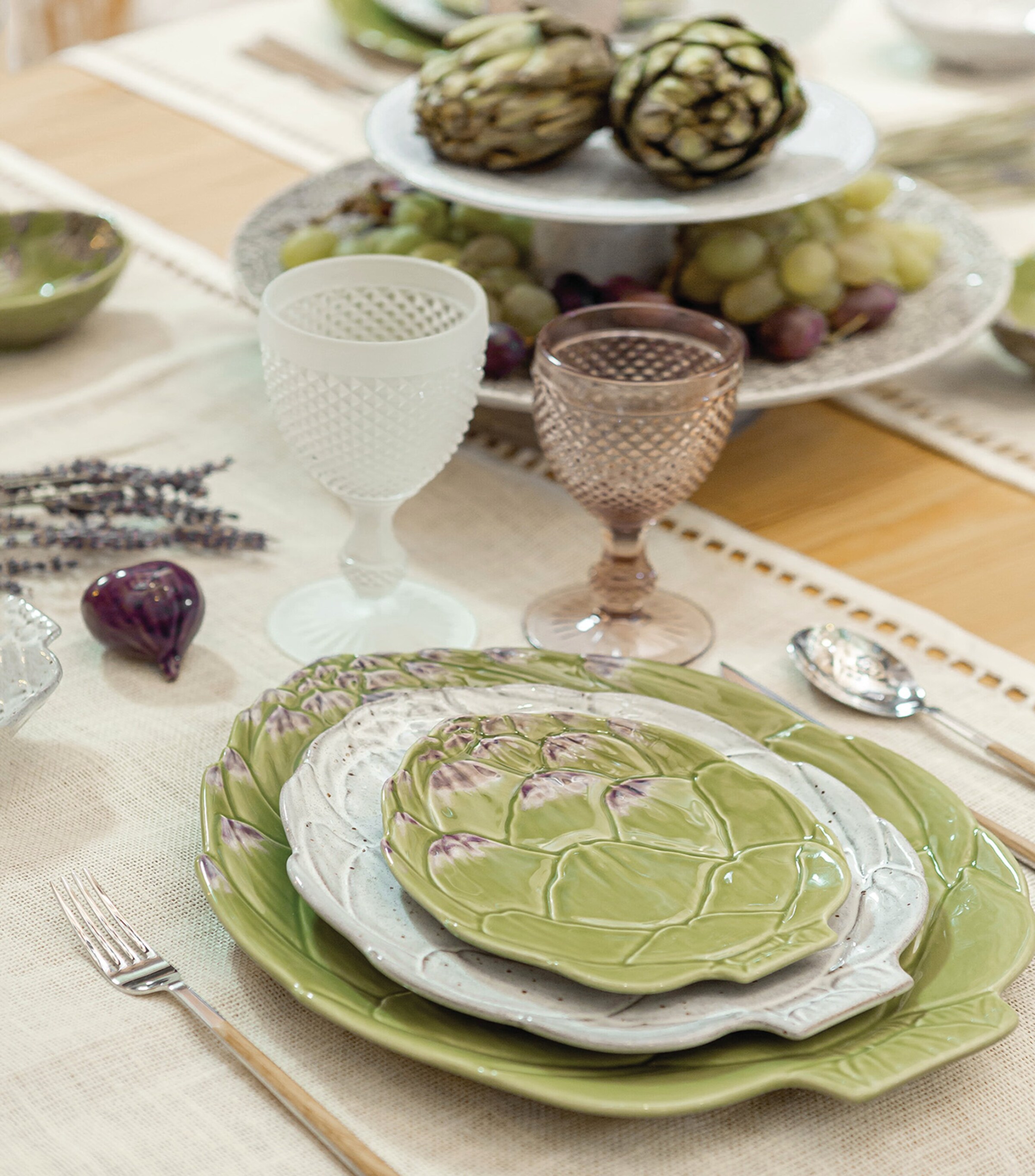 Artichoke Bread Plate (17.5cm) GREEN Image 2