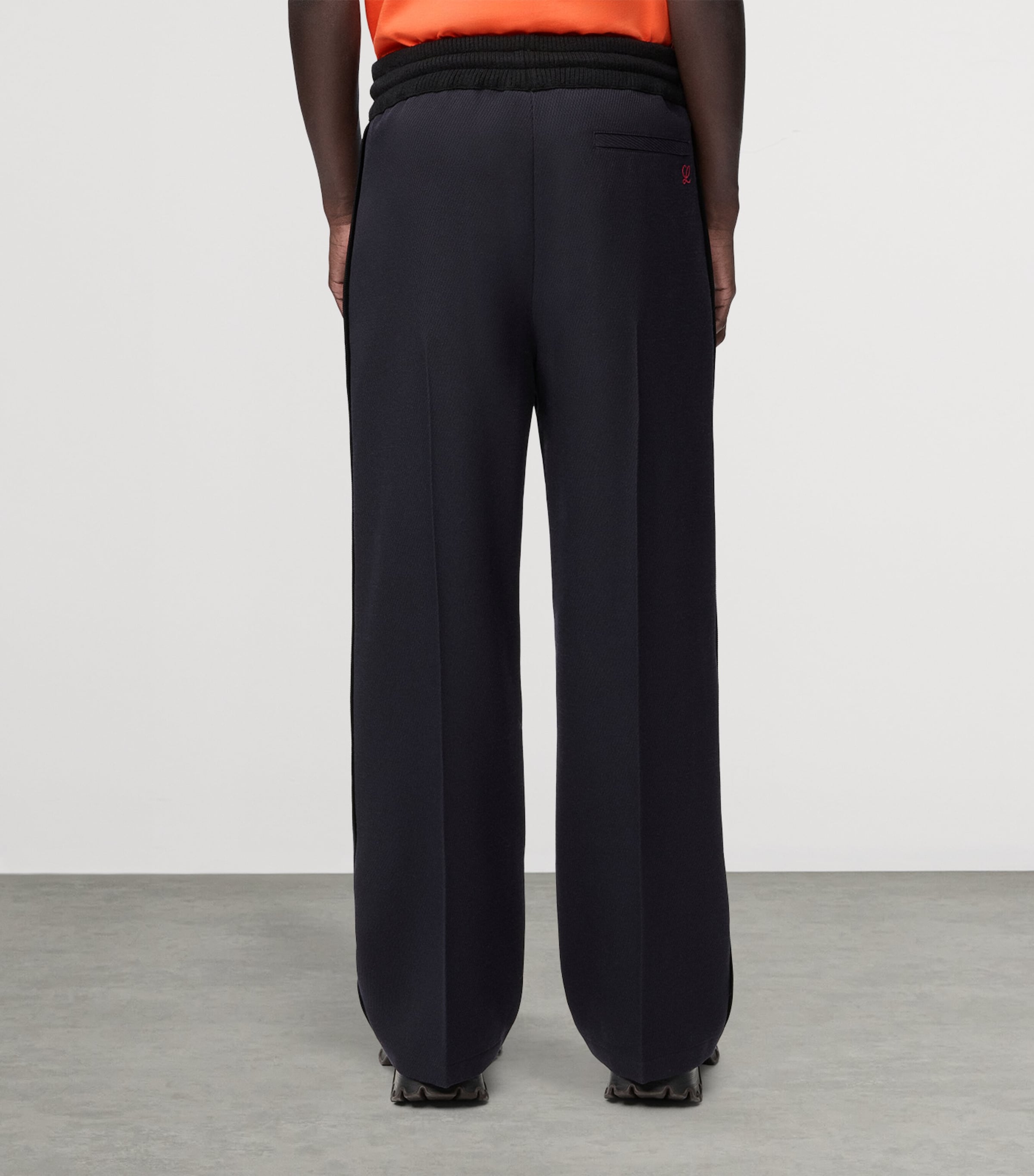 Wool-Blend Drawstring Trousers DARK NAVY BLUE Image 4