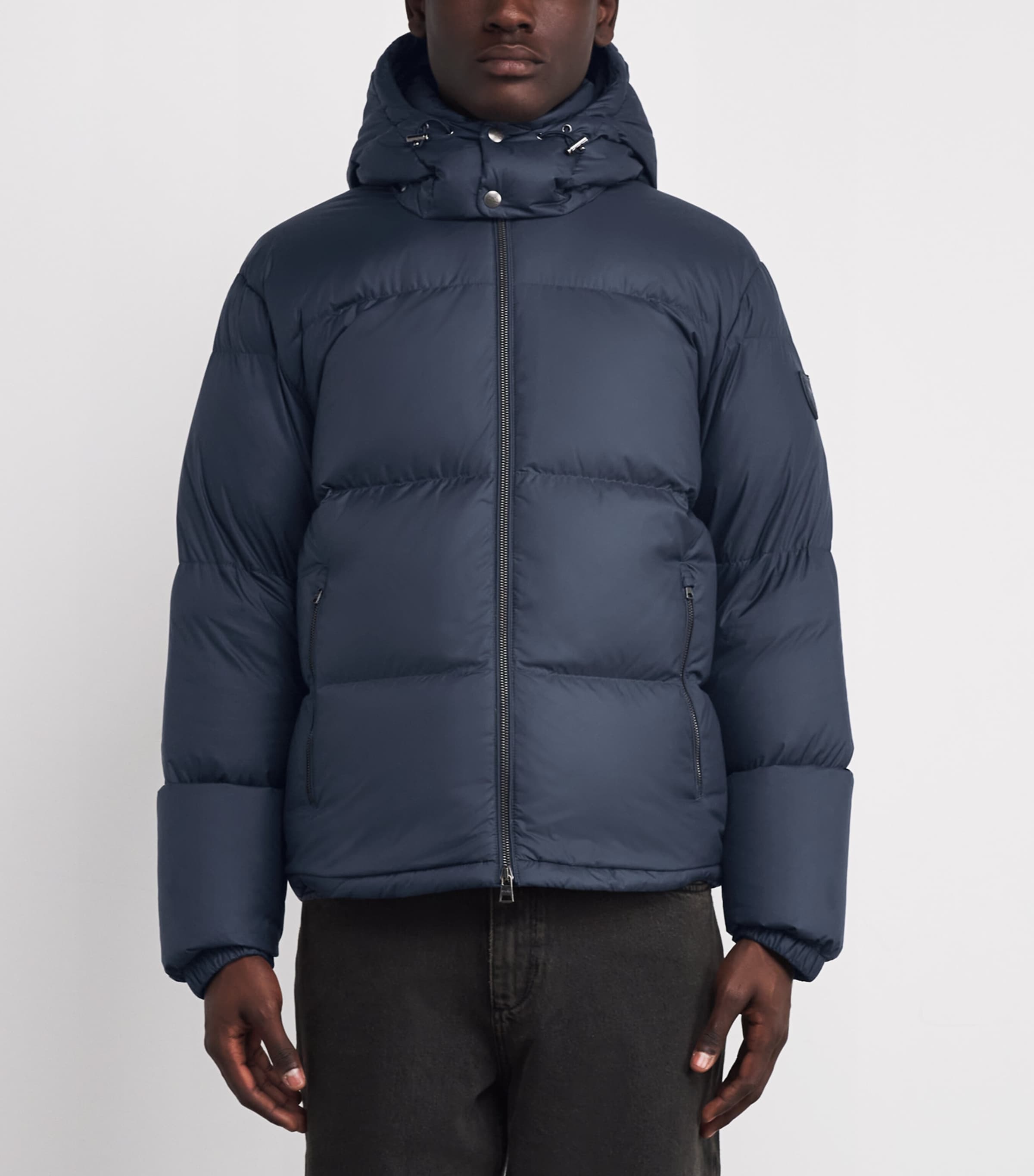 Down Detachable-Hood Puffer Jacket NAVY Image 3