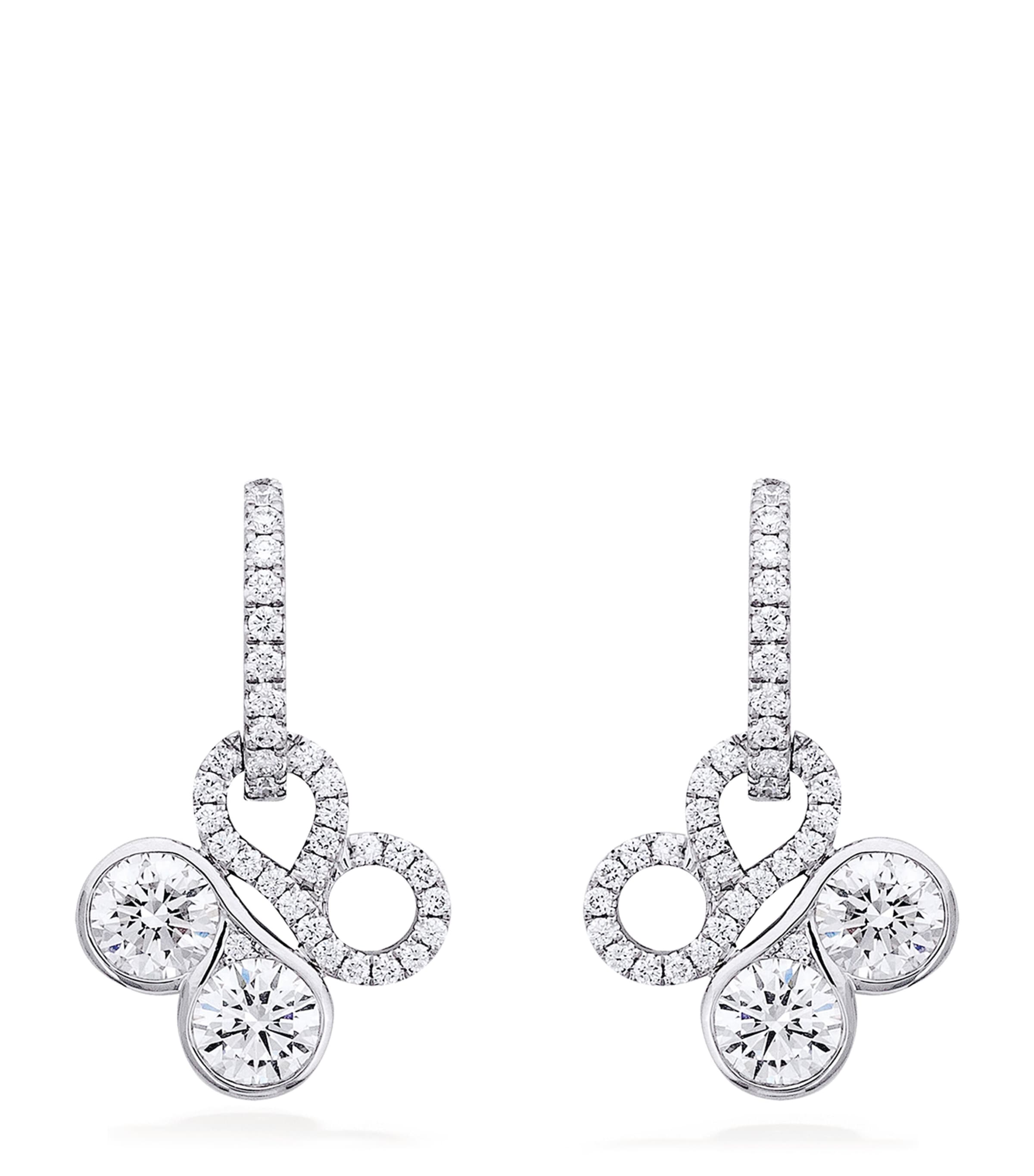 Shop Boodles White Gold And Diamond Be  Earrings