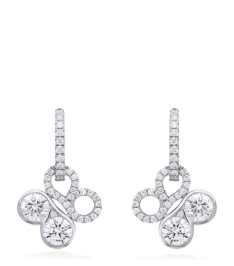 White Gold and Diamond Be Boodles Earrings SILVER Image 1