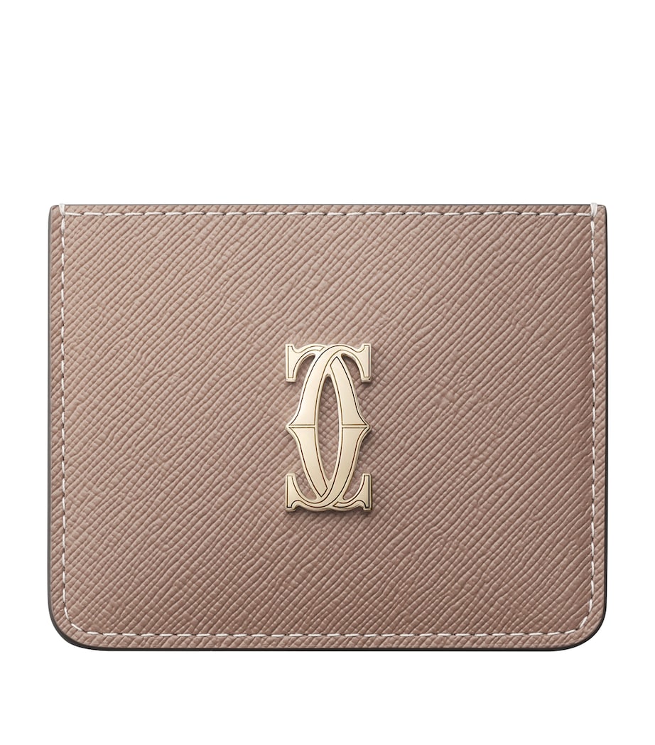 Leather C de Cartier Simple Card Holder CLAY Image 1