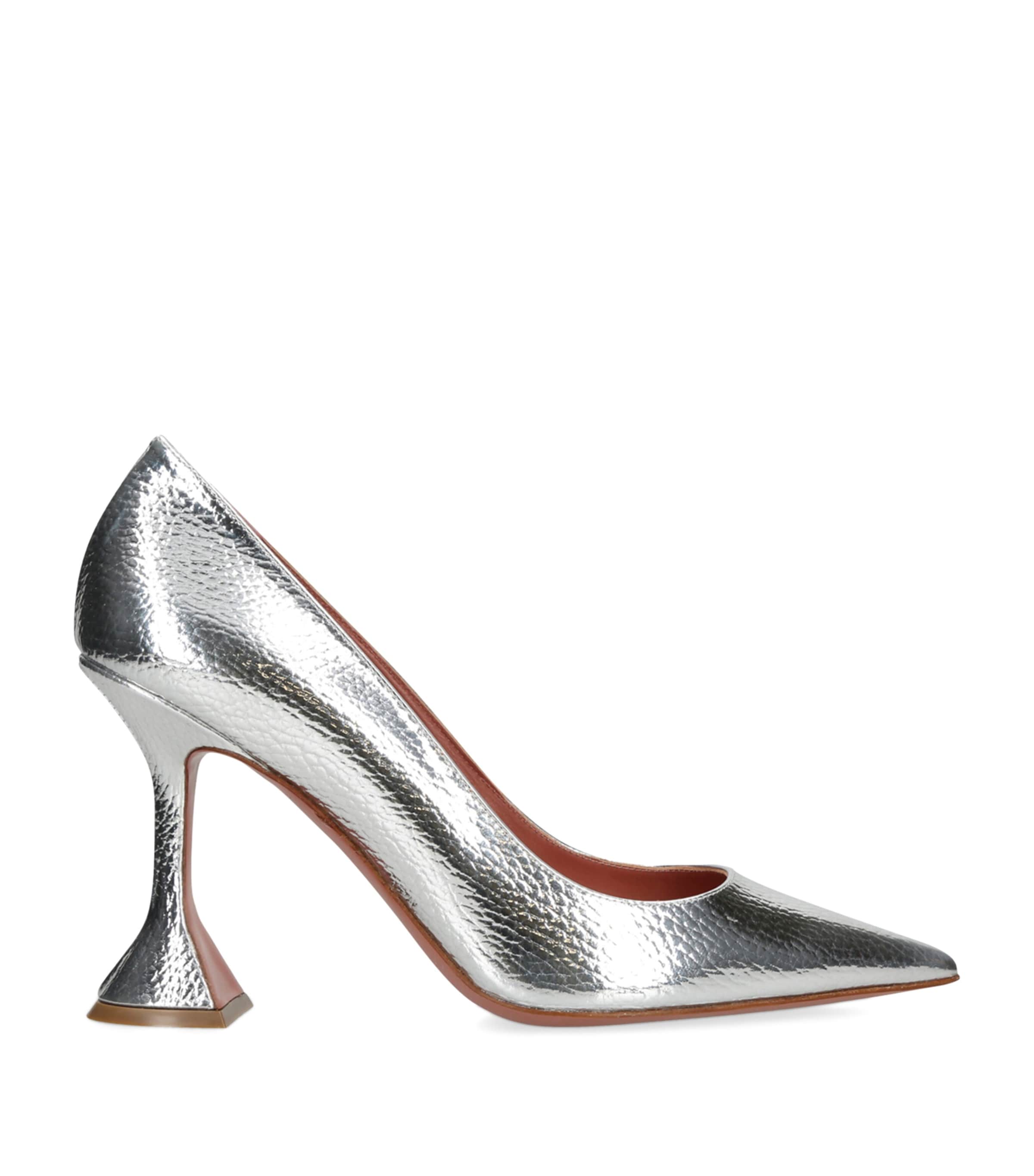 Metallic Leather Ami Pumps 95 SILVER Image 1